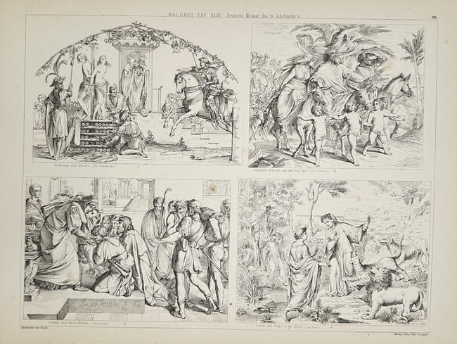 Paul Neff (1804–1855) – German Painting of the 19th Century – Lithograph (1894) (1 of 2)