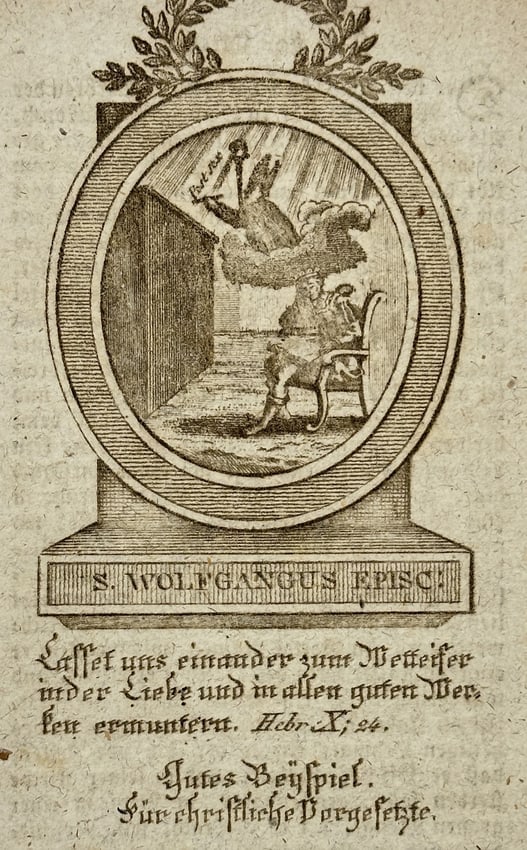 Johann Christian Leopold (1699–1755) – Saint Wolfgang Bishop – Engraving (c. 1730) (1 of 2)