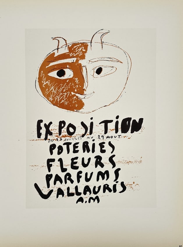 Pablo Picasso, after – Poster for the Vallauris Exhibition of Pottery, Flowers, and Perfume (1 of 2)