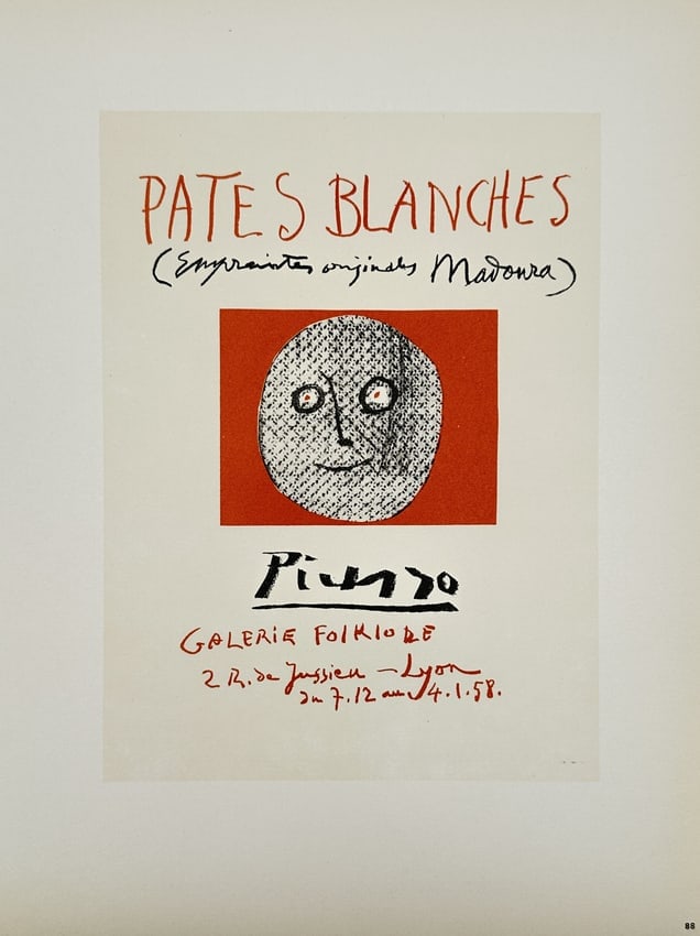 Pablo Picasso (1881–1973), after – Pates Blanches Exhibition Poster – Lithograph (1959) (1 of 2)