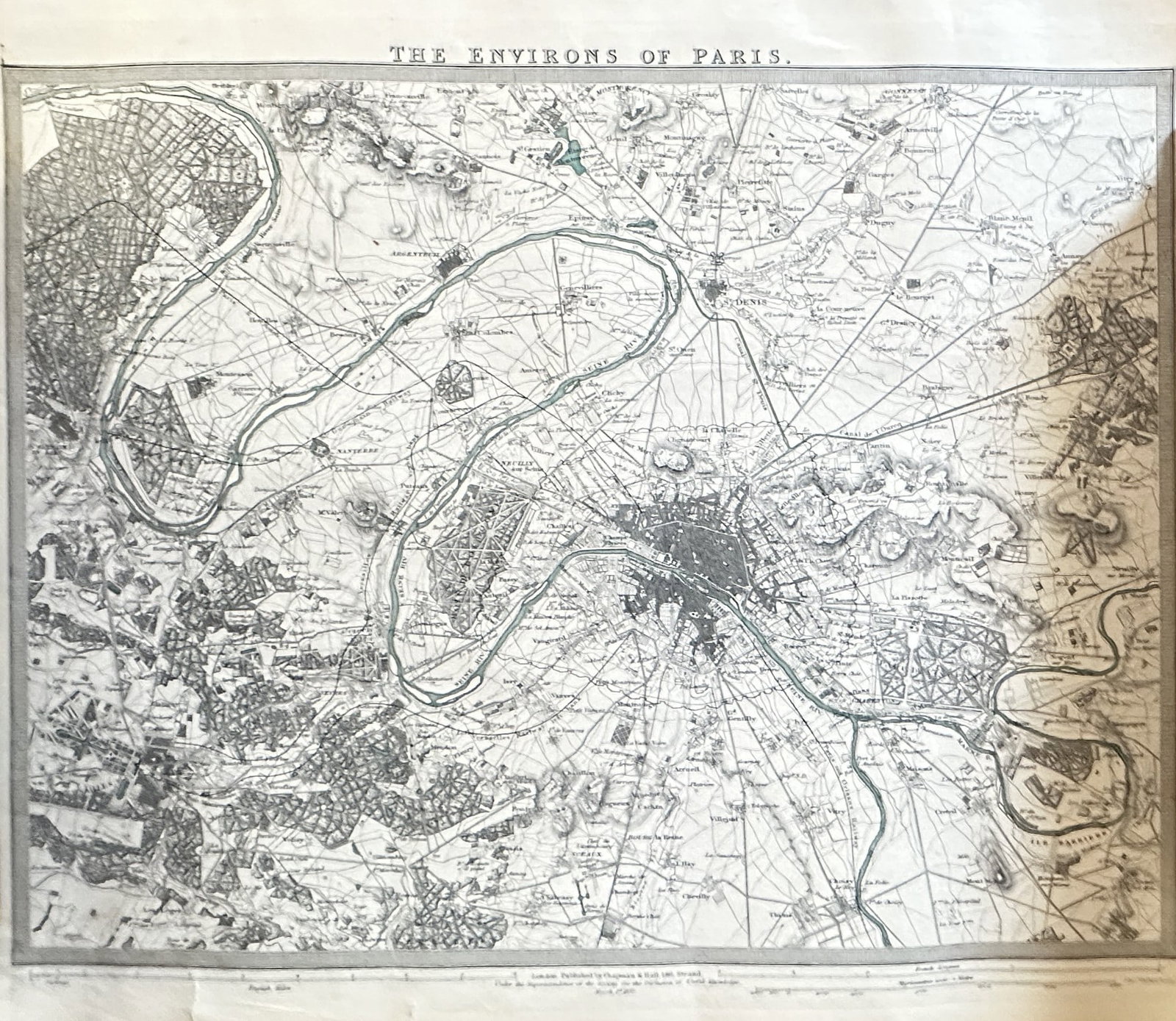J.H. Colton & Co. (19th Century) – The Environs of Paris – France – Steel engraving (19th (1 of 2)