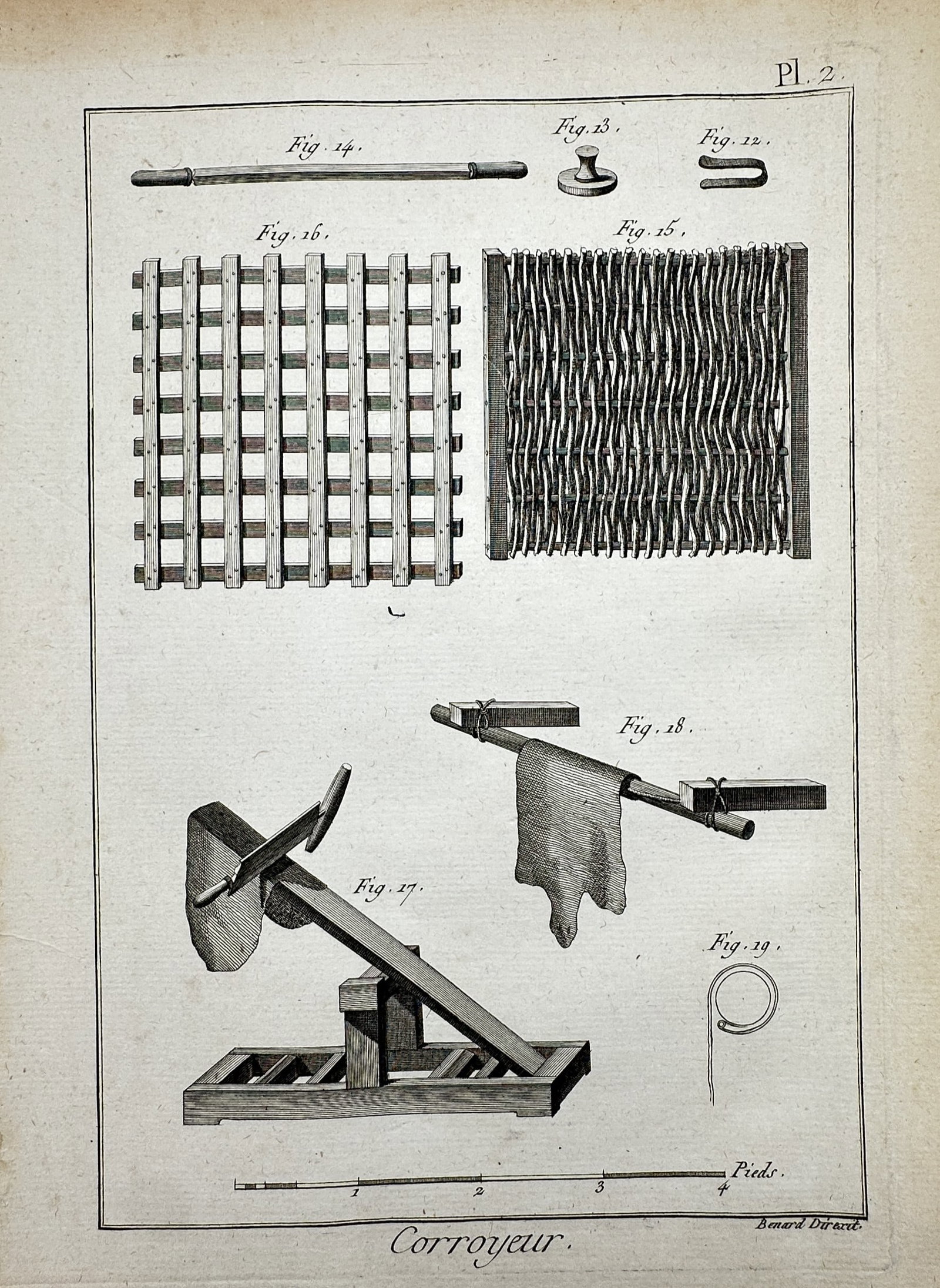 Robert Bénard (1734–1777) – View of Corroyeur – Engraving (c. 1762–1772) (1 of 2)