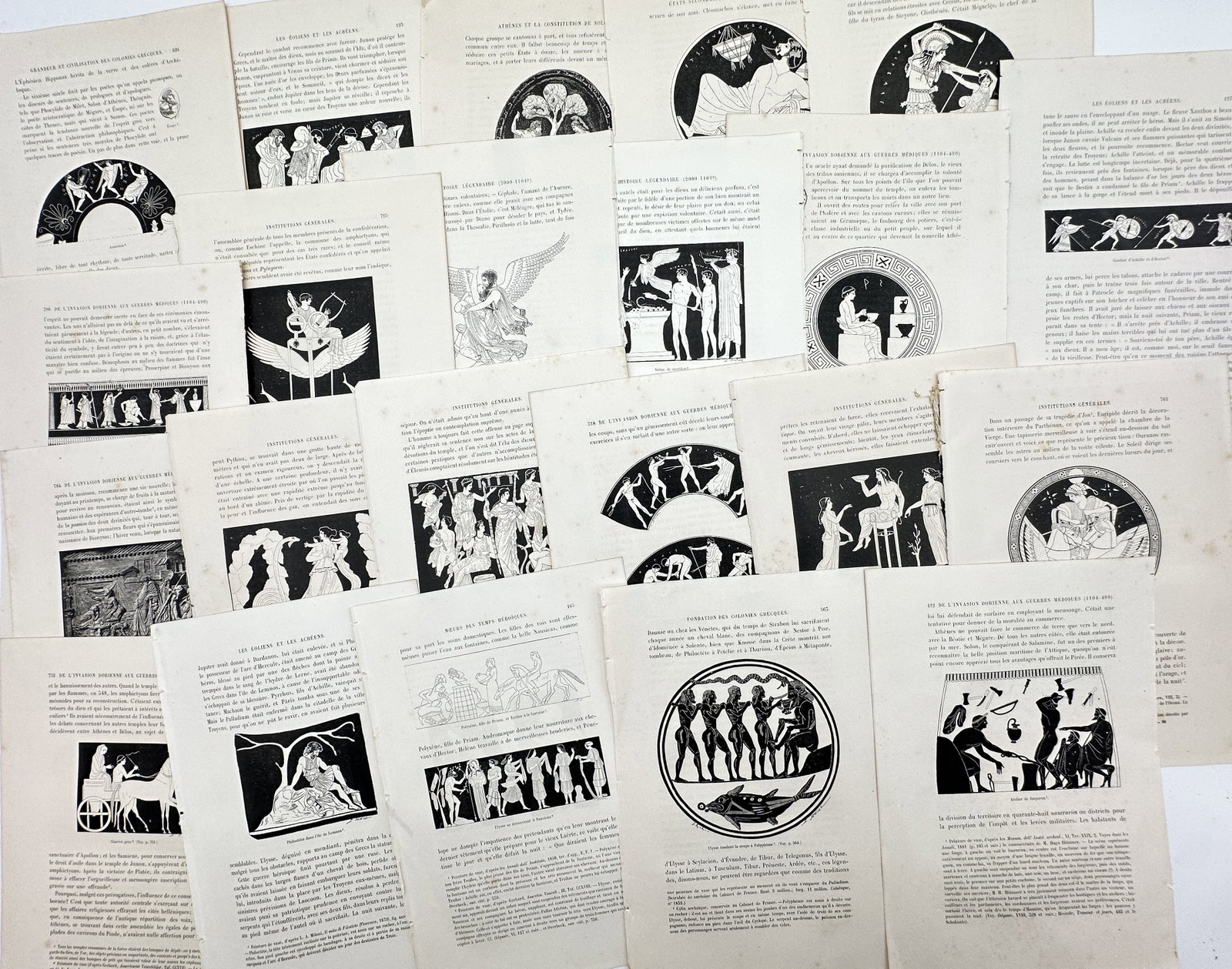 Victor Duruy (1811–1894) – approx. Set of 22: Views of Ancient Greek Life and Mythology (1 of 2)