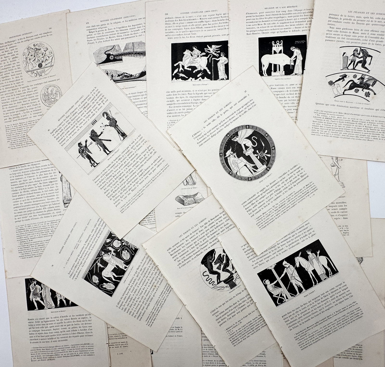 Victor Duruy (1811–1894) – approx. Set of 20: Illustrations of Ancient Greek Antiquity and (1 of 2)