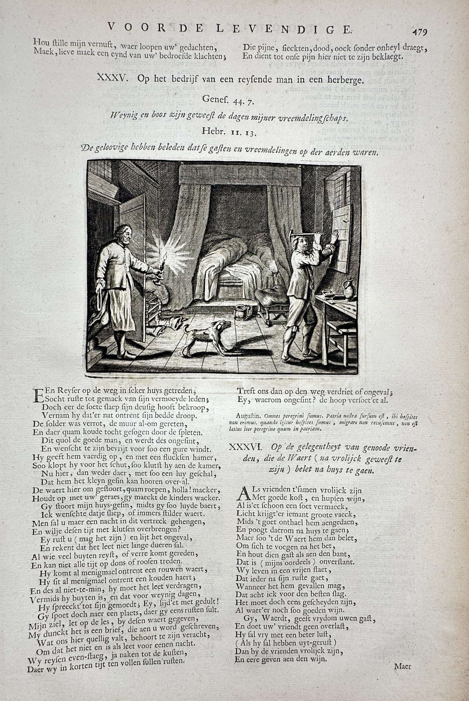 Jacob Cats (1577–1660) – View of Voor de Levendige – Etching (1658) (1 of 2)