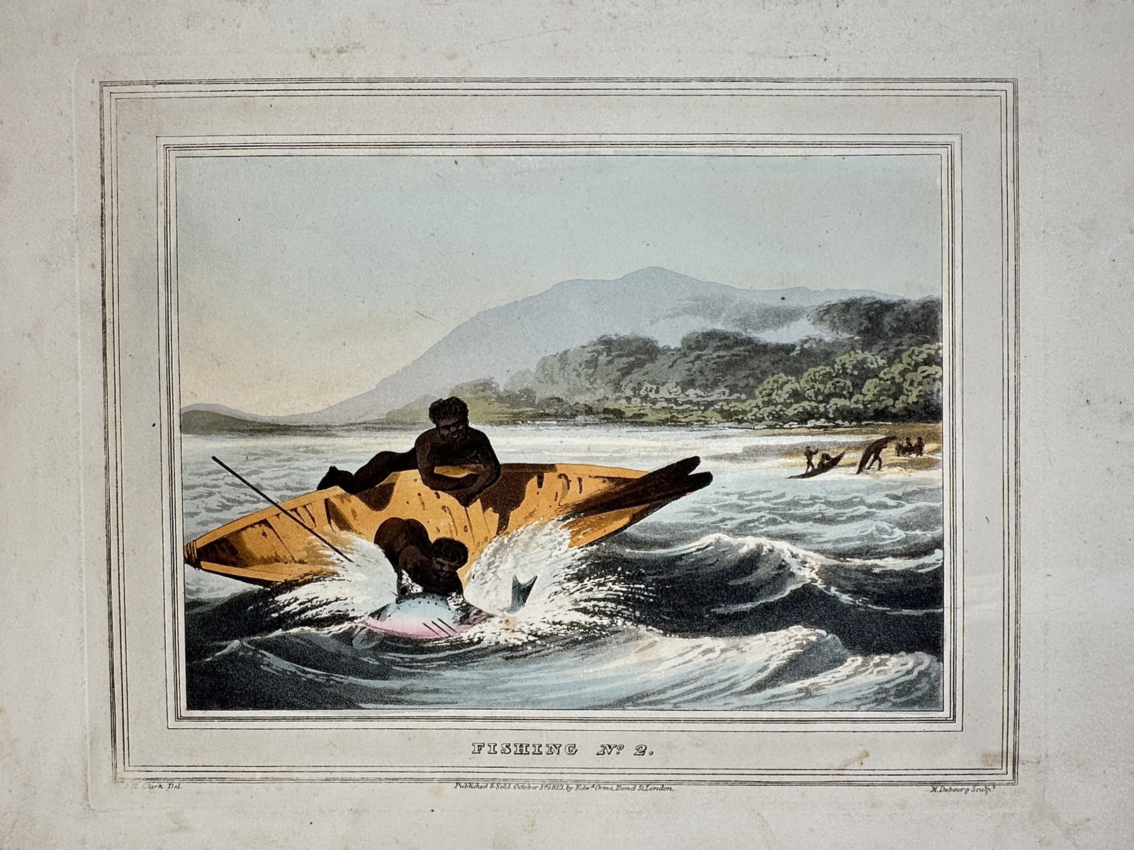 John Heaviside Clark (c. 1771–1863) – View of Indigenous Australians Fishing (1 of 2)