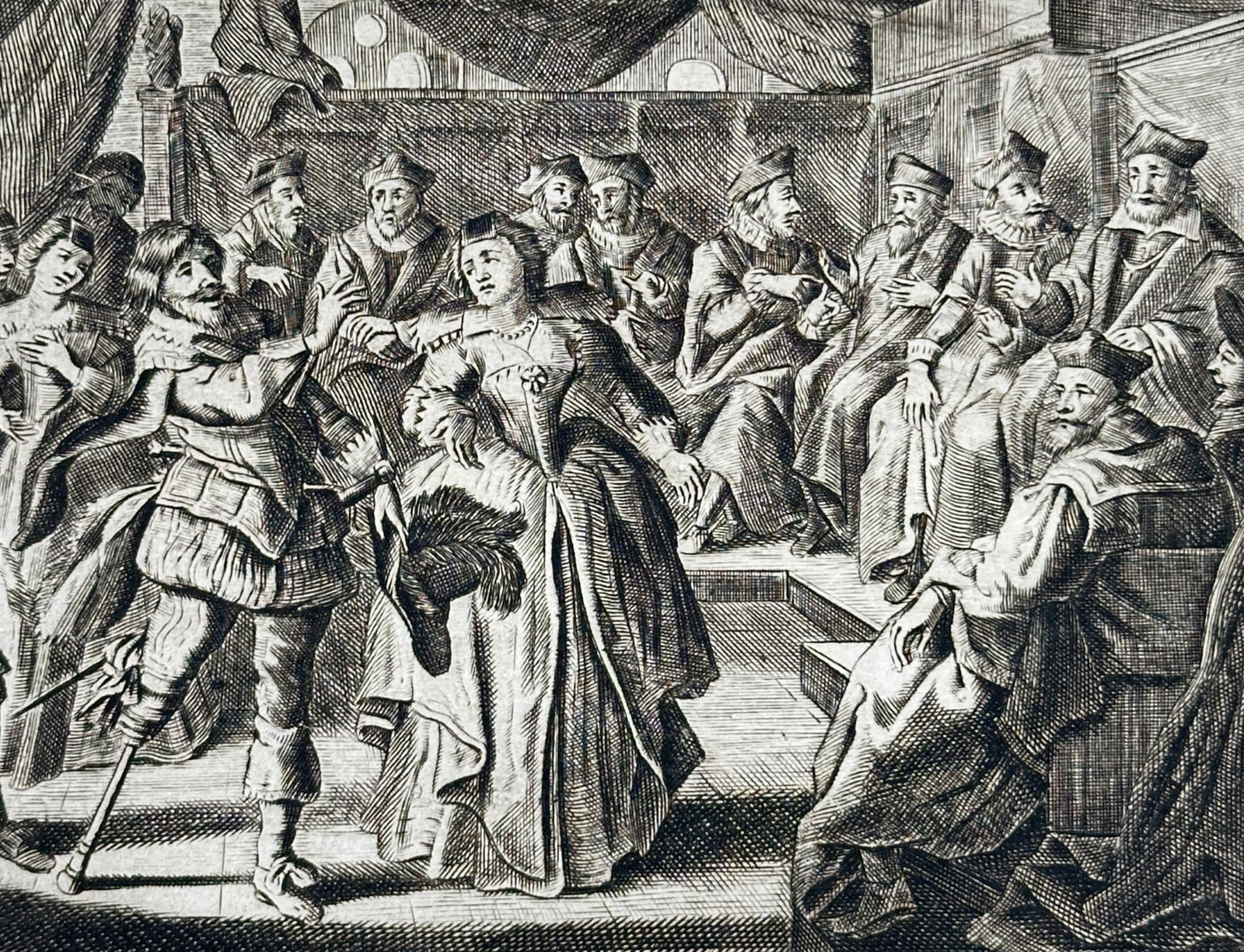 Jan Luyken (1649-1712) – The French Marriage – Etching (1726) (1 of 3)