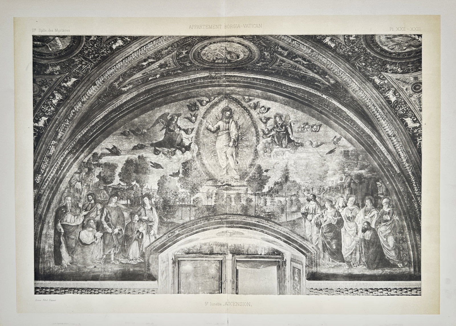 Pinturicchio, after – View of The Ascension: 5th Lunette of the Hall of Mysteries – Photogravure (1 of 2)