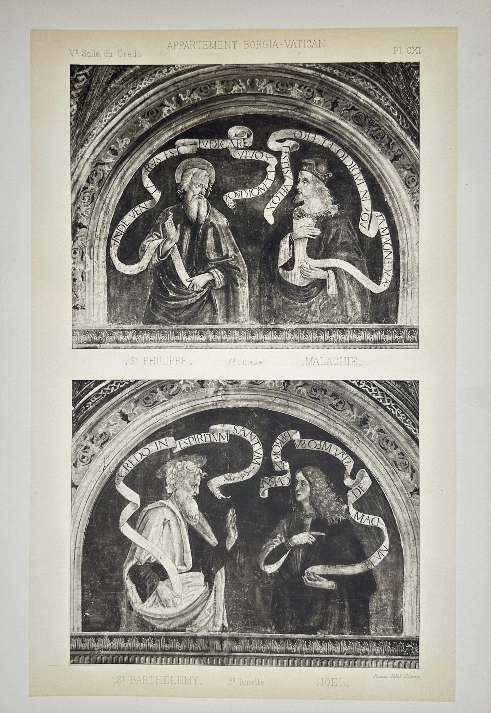 Pinturicchio, after – View of Apostles and Prophets: 7th and 8th Lunettes of the Hall of the Credo (1 of 2)