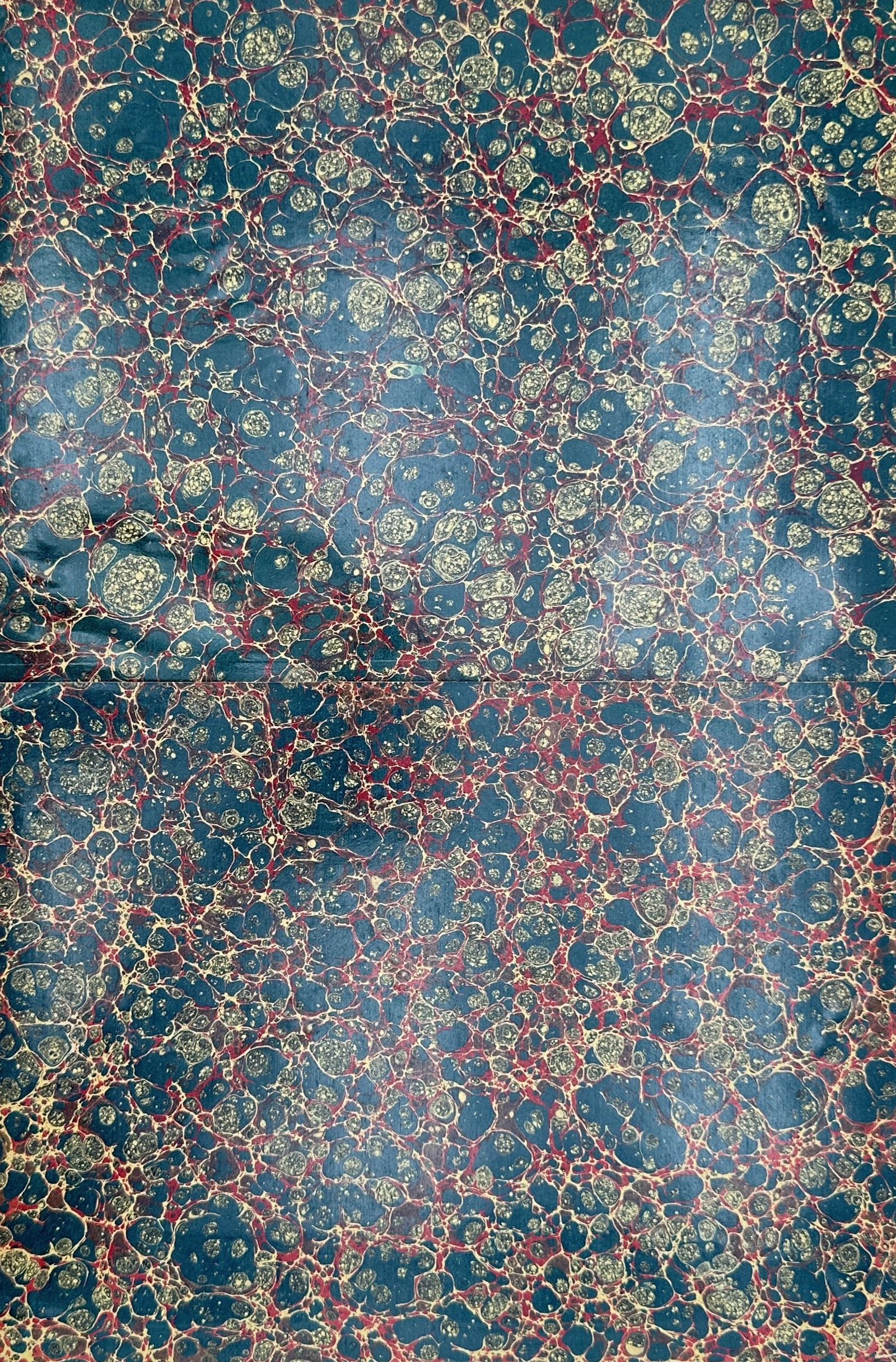 Olle Bossler – Set of 2: Antique Turkish Shell Marbled Paper Endpaper Samples: Antique Turkish Shell Marbled Paper Endpaper Samples is a set of two decorative paper sheets featuring intricate marbled patterns intended for fine bookbinding. The designs exhibit a classic shell pat