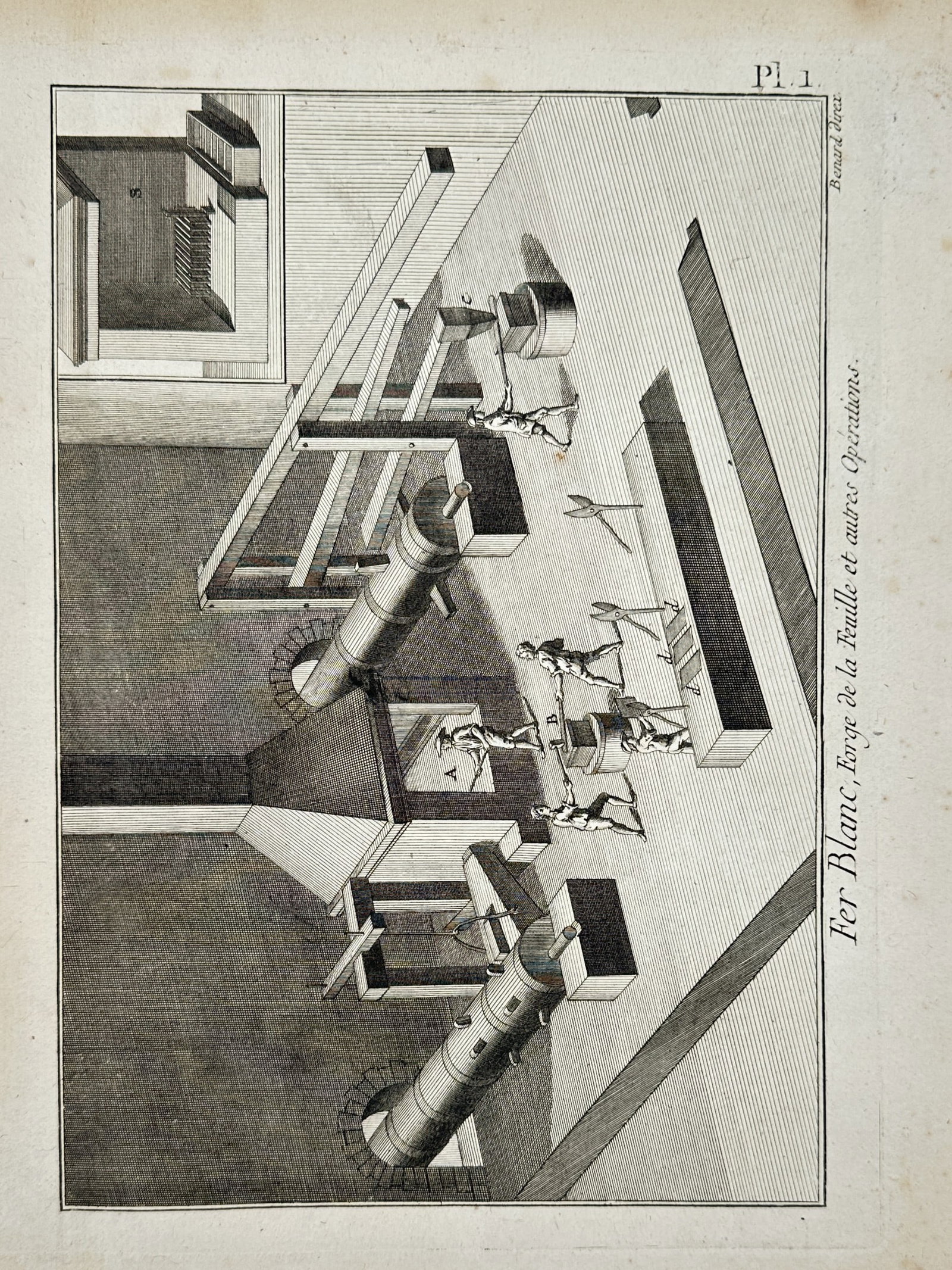 Robert Benard (1734–1777) – View of a Tinplate Forge and Manufacturing Operations (1 of 2)