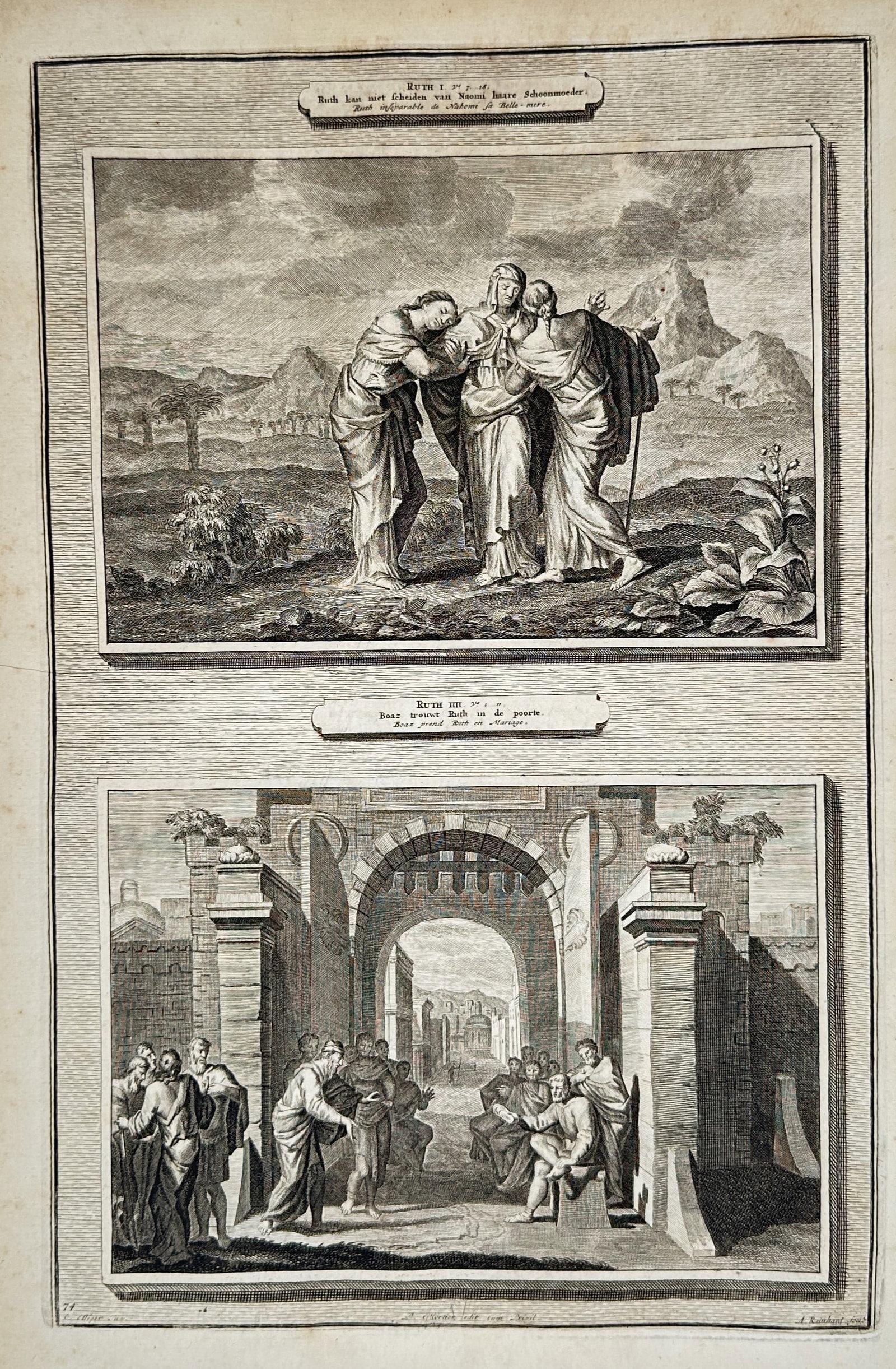 Pieter Mortier – The Plague of Frogs and the Plague of Lice – Etching and engraving (1700) (1 of 2)