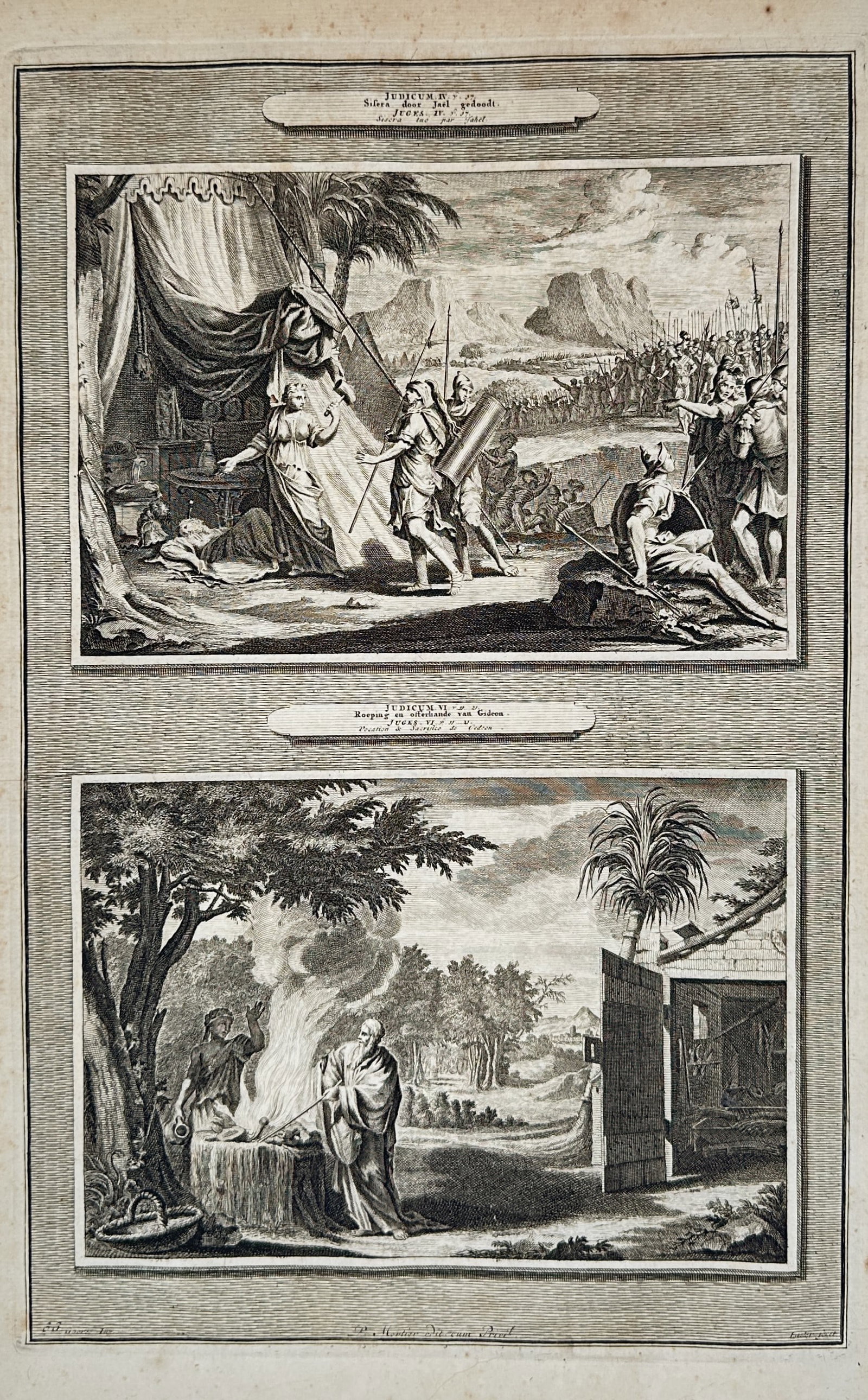 Pieter Mortier – The Plague of Flies and the Plague of Boils – Etching and engraving (1700) (1 of 2)