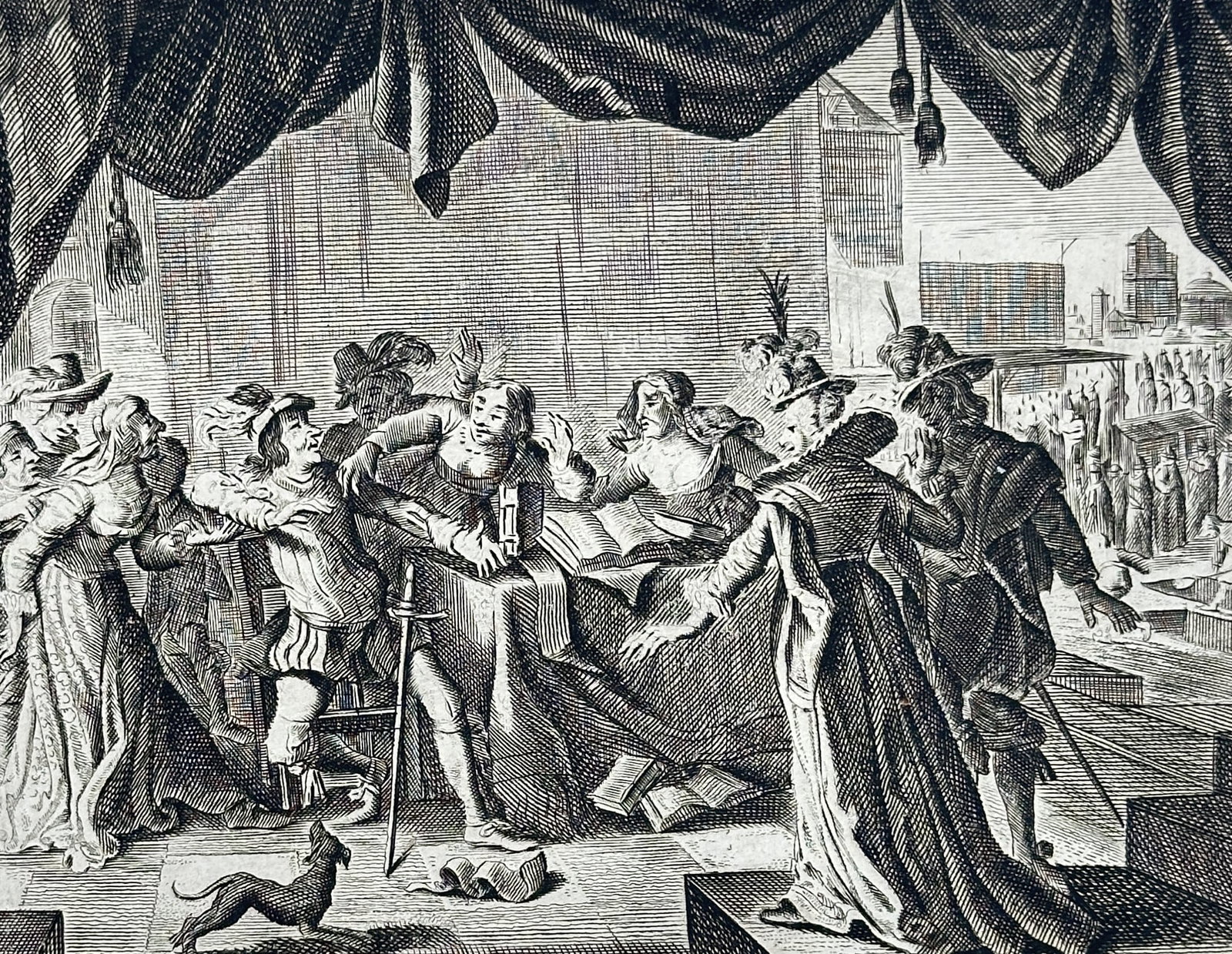 Jan Luyken (1649–1712) – The Banquet of Death – Etching (1711) (1 of 3)