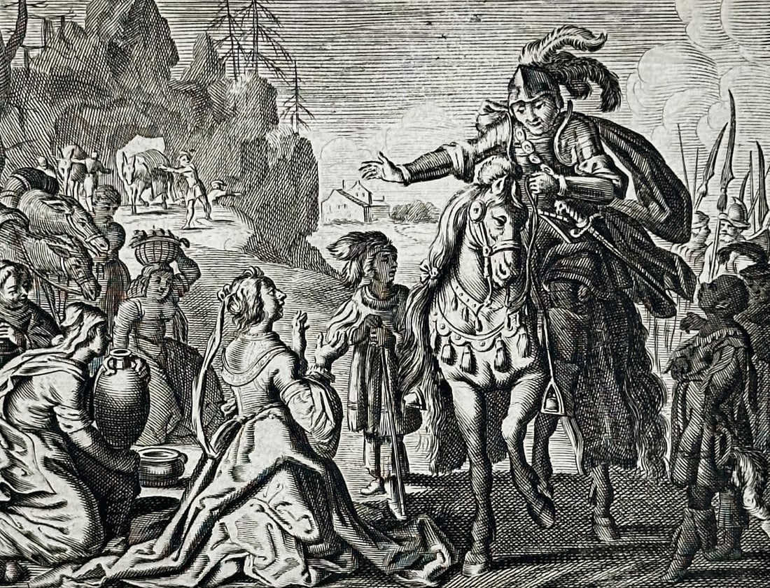 Jan Luyken (1649–1712) – David Marries Abigail – Etching (1711) (1 of 3)