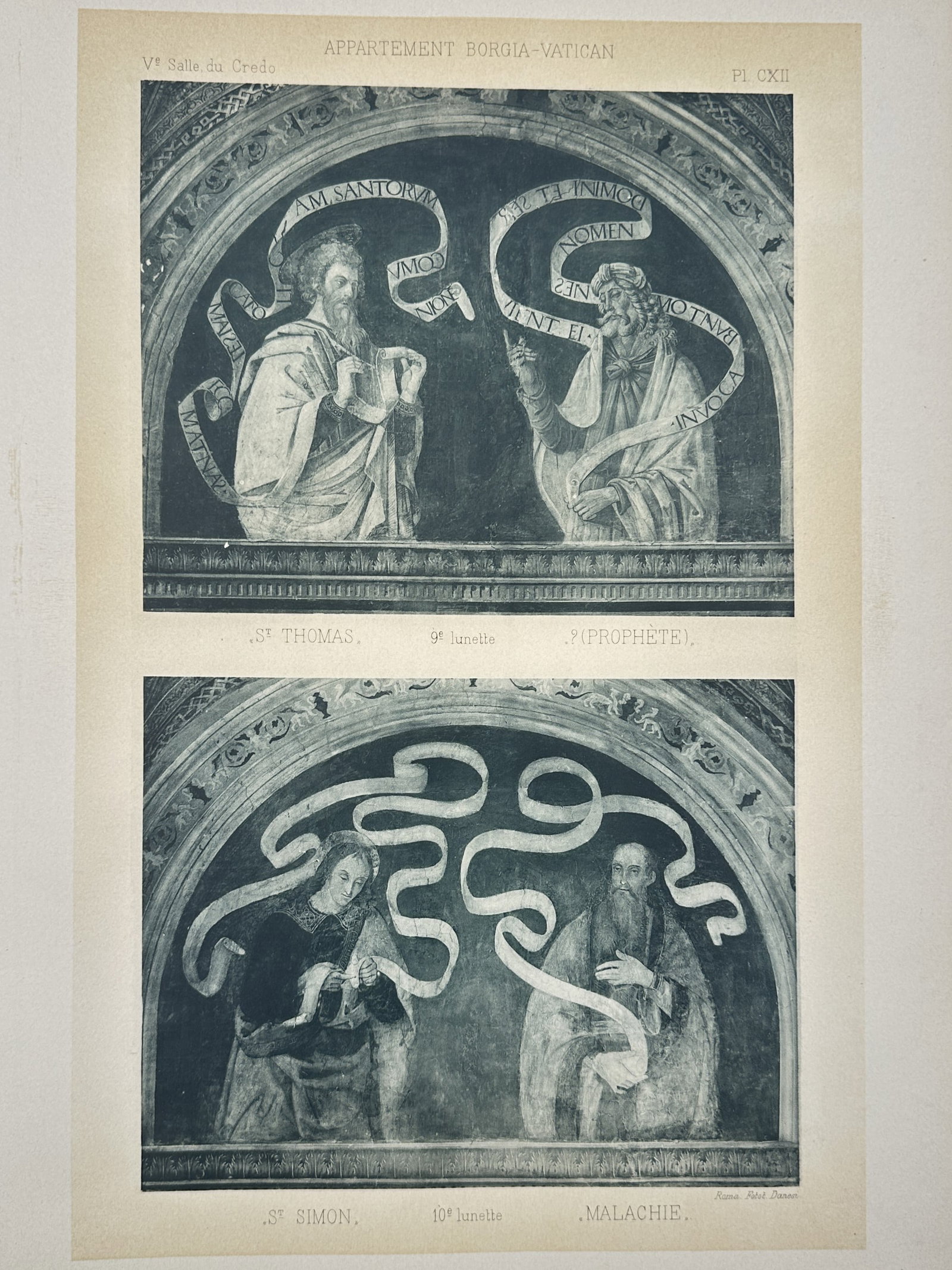 Pinturicchio, after – Apostles and Prophets of the Borgia Apartments – Photogravure (20th (1 of 2)