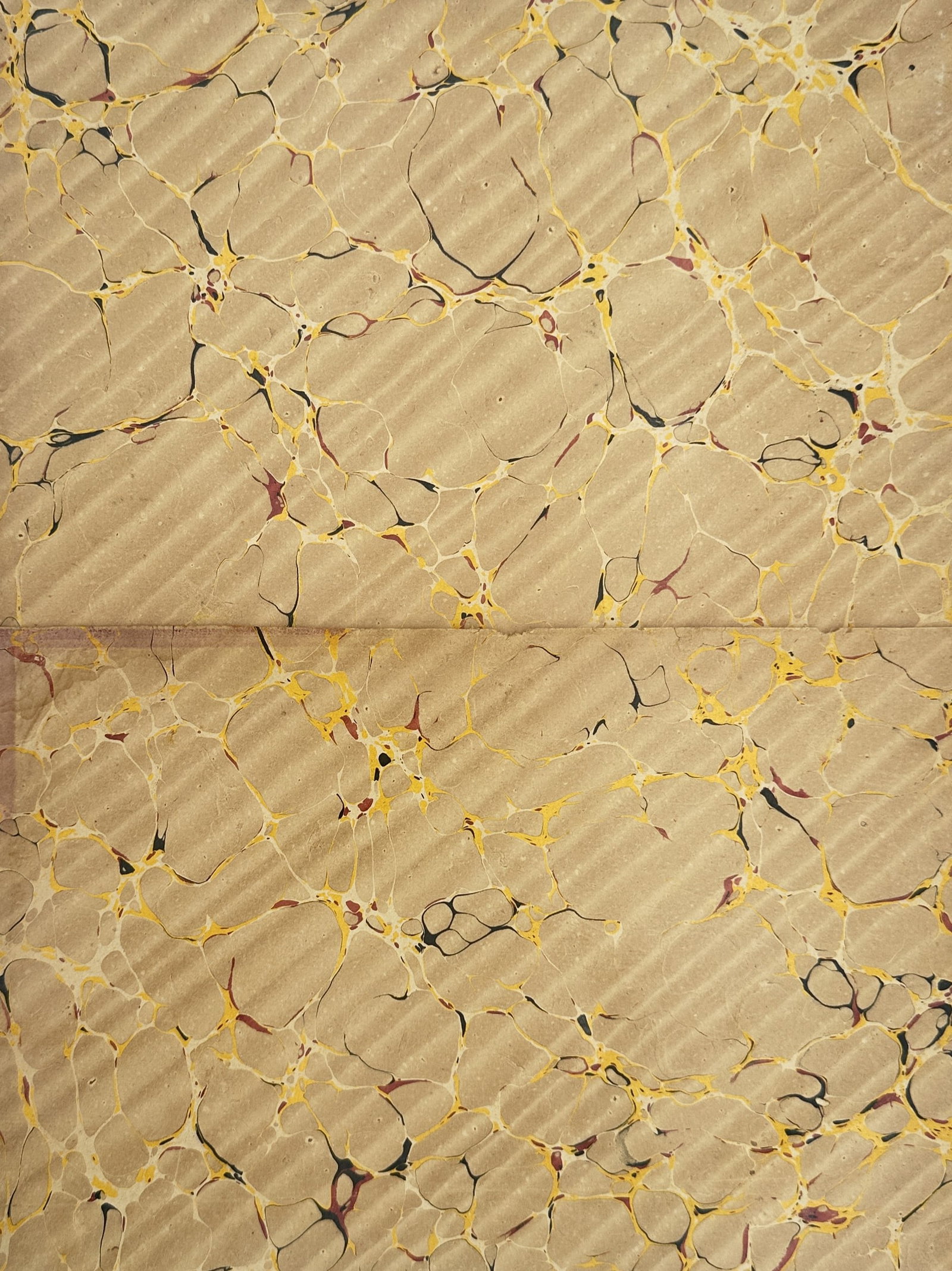 Unknown Artist – Yellow and Black Marbled Decorative Papers – Woodcut (Mid-20th Century) (1 of 2)