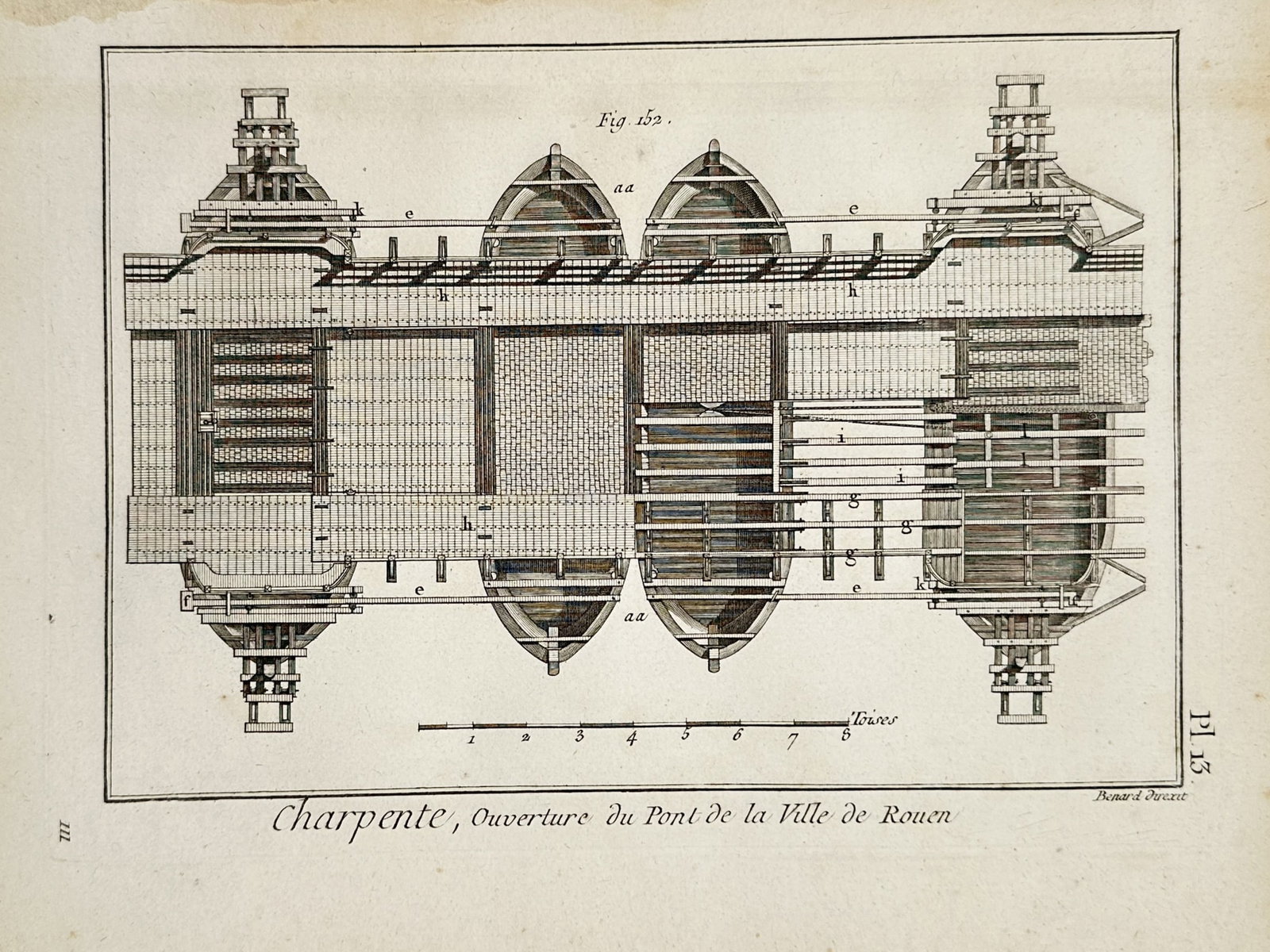 Robert Bénard – Opening of the Bridge of Rouen – Engraving (c. 1751–1772) (1 of 2)