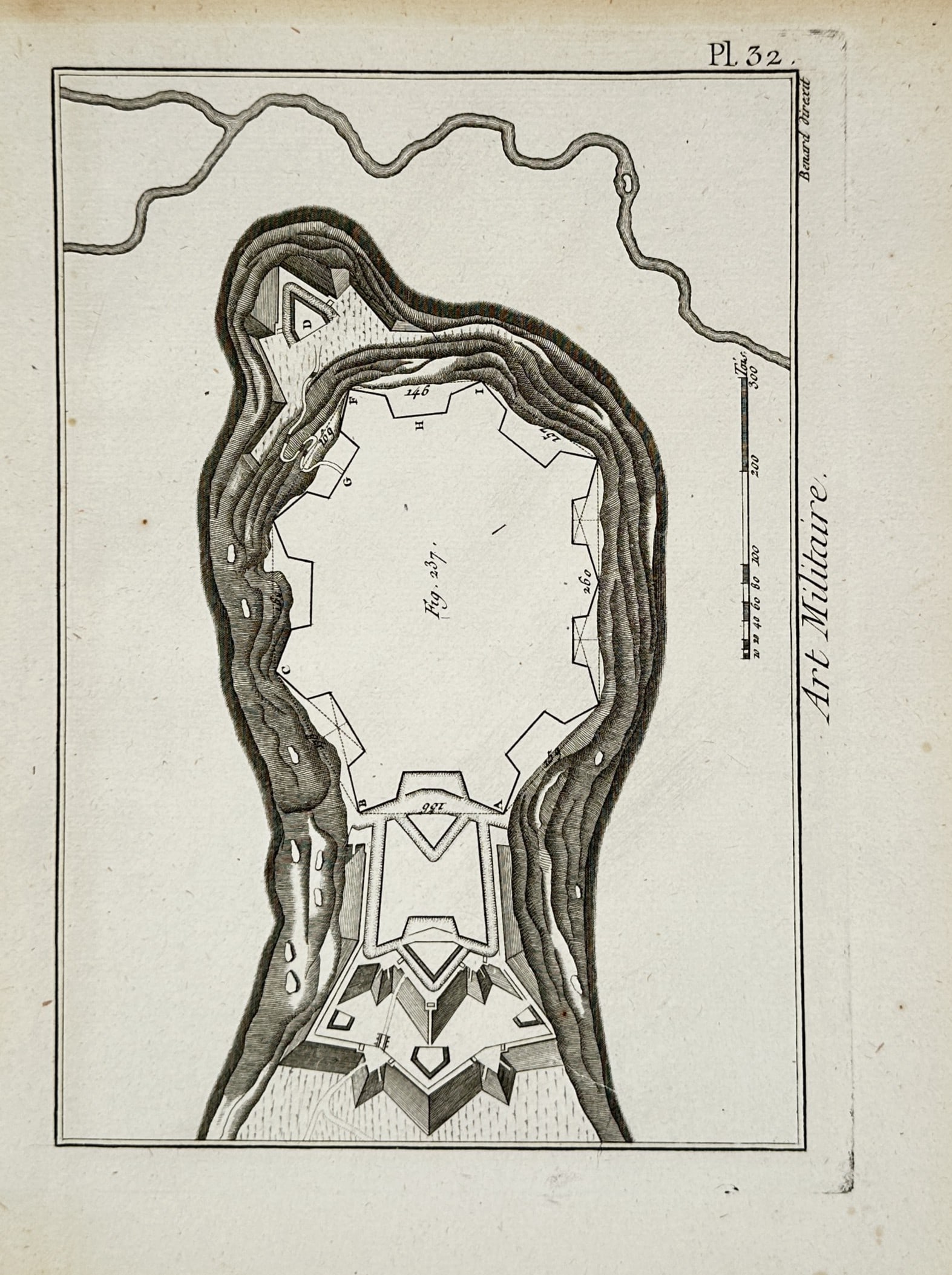 Robert Bénard (1734–1777) – Plan of a Star Fortress – Engraving (1771) (1 of 2)