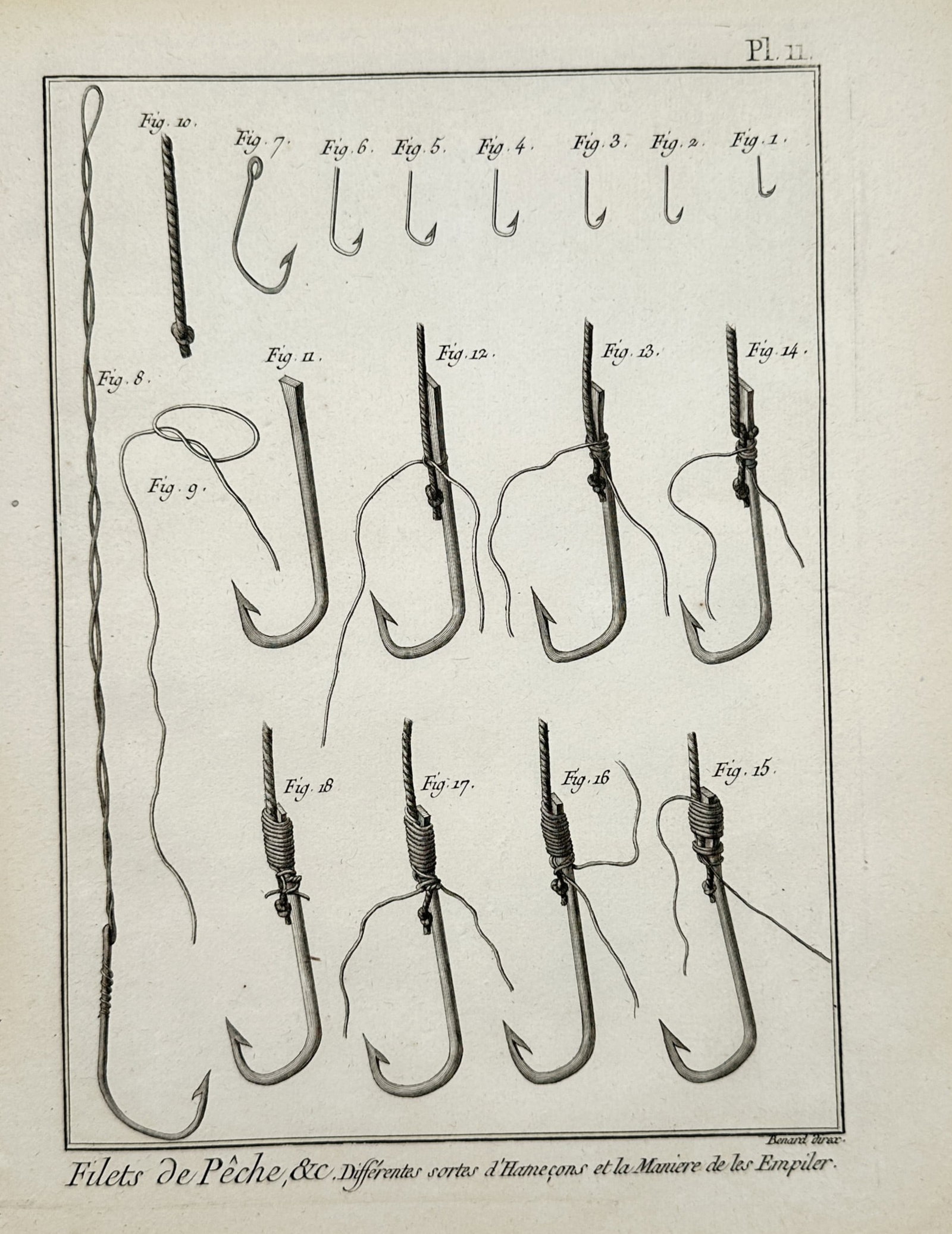 Robert Bénard – Various Types of Fishing Hooks and Methods of Attaching Them – France (1 of 2)