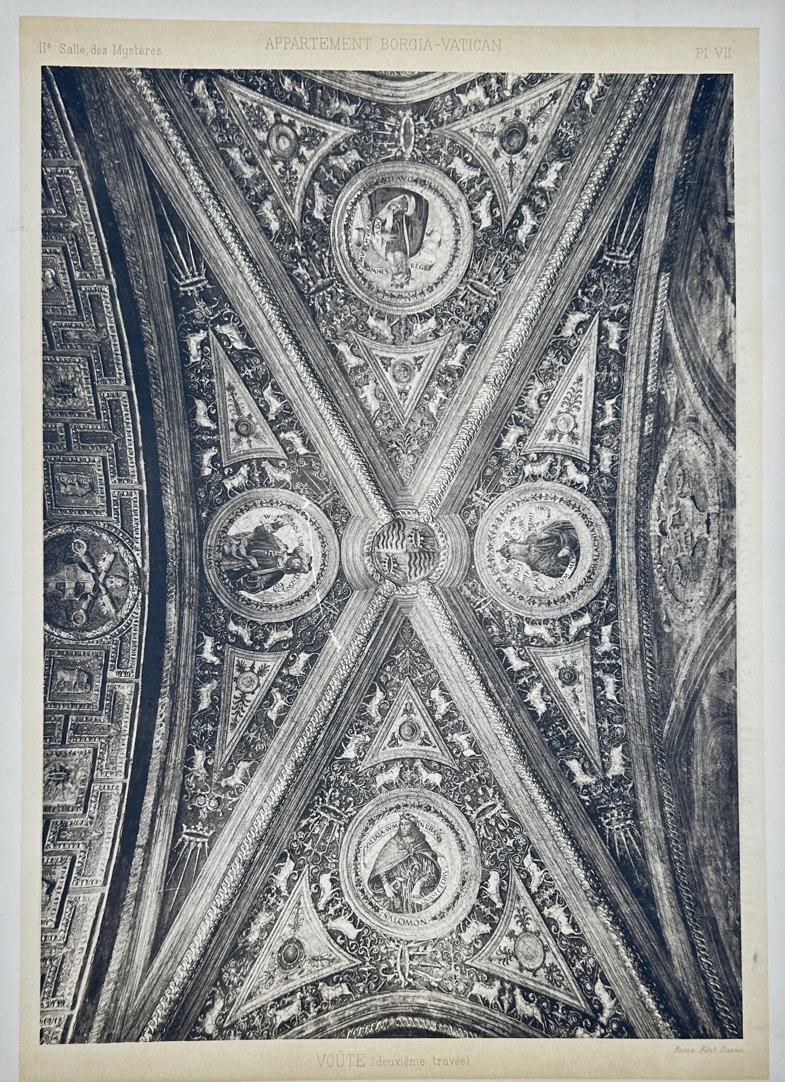 Pinturicchio, after – Vault (second bay), Borgia Apartment –Vatican – Photogravure (c. (1 of 2)