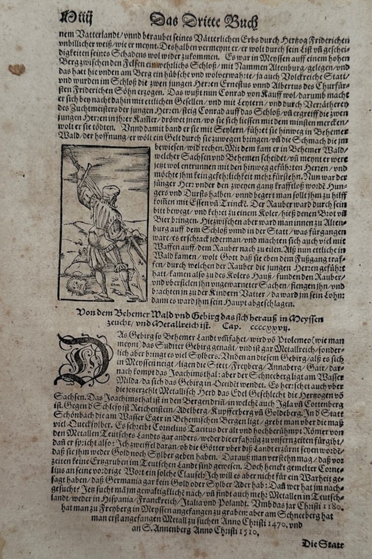 Sebastian Munster (1488–1552) – Chronicle of the Bohemian Forest and Meissen Mountains (1 of 2)