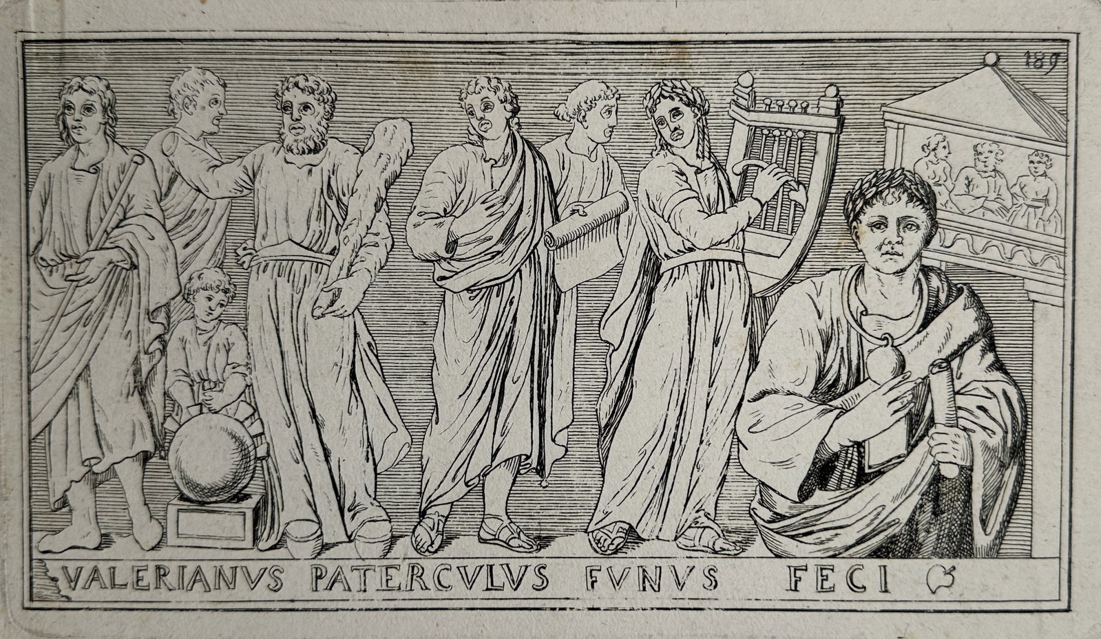Giovanni Pietro Bellori – Classical Roman Relief with Figures and Inscription – Engraving (1693) (1 of 2)