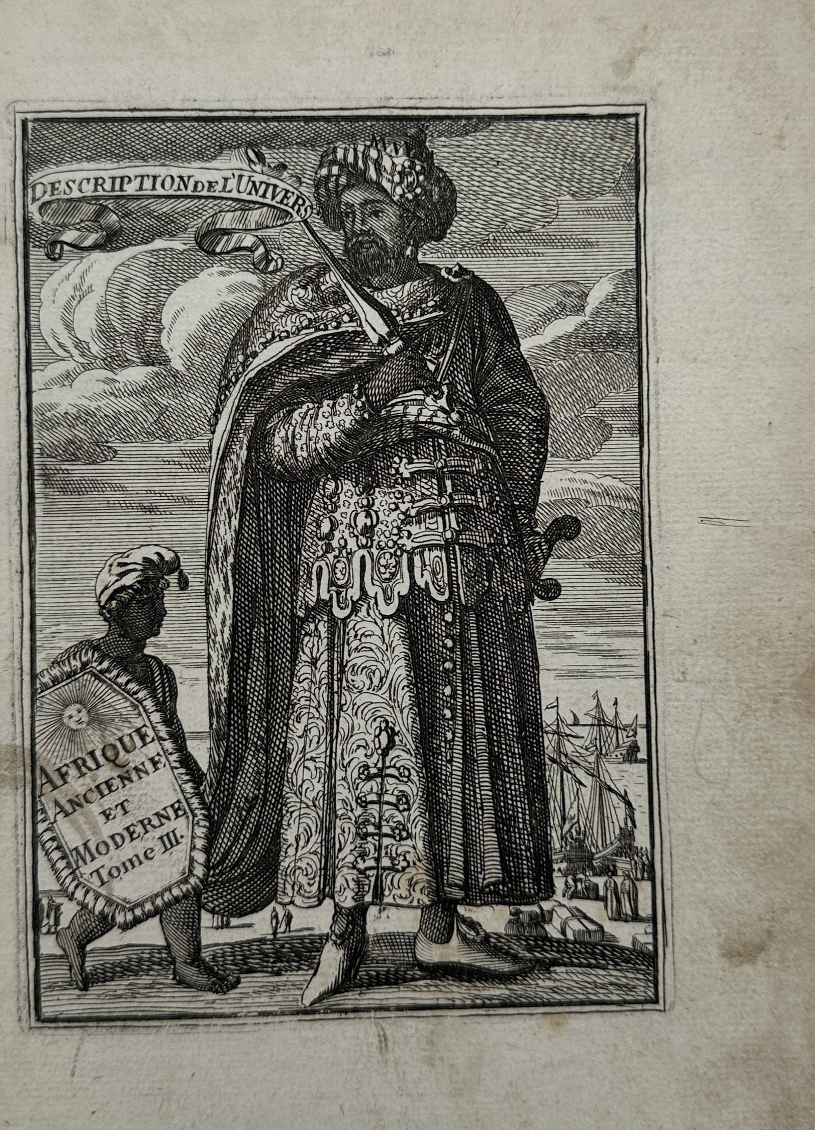 Alain Manesson Mallet (1630–1706) – Frontispiece for Ancient and Modern Africa – Copper (1 of 2)