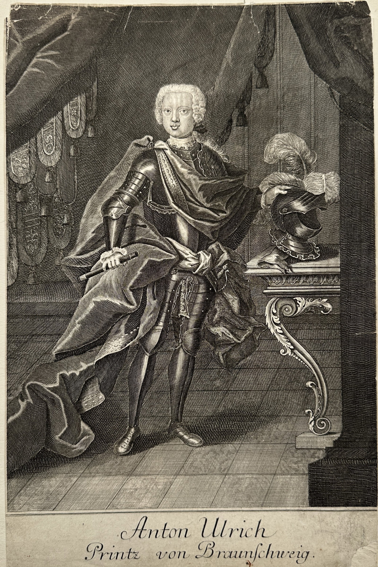 Johann Martin Bernigeroth (1713–1767) – Full-Length Portrait of Prince Anton Ulrich of Brunswick (1 of 2)