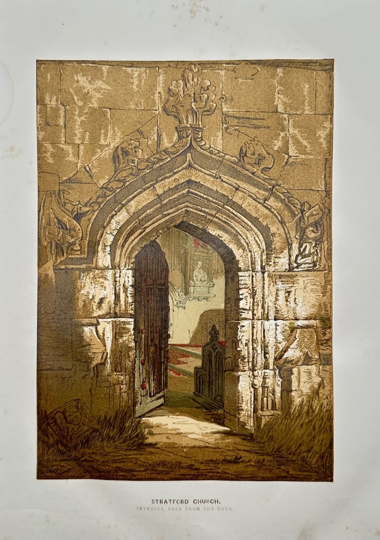 Charles Knight – Architectural Interior View of Stratford Church Seen from the Door (1 of 2)