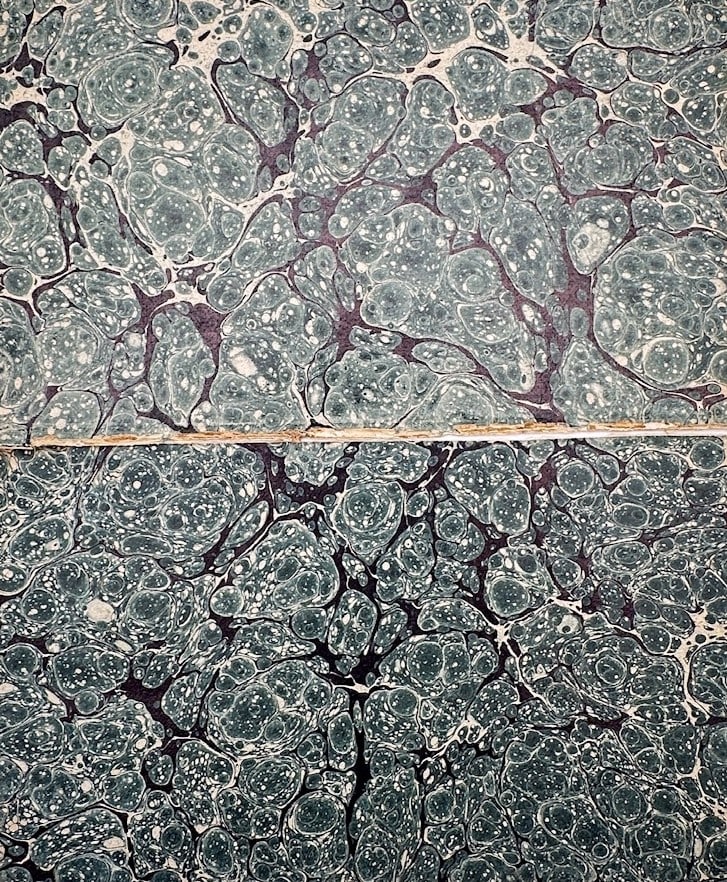 Unknown Artist – Antique Marbled Book Endpaper – Hand-marbled paper (c. 1880s) (1 of 2)
