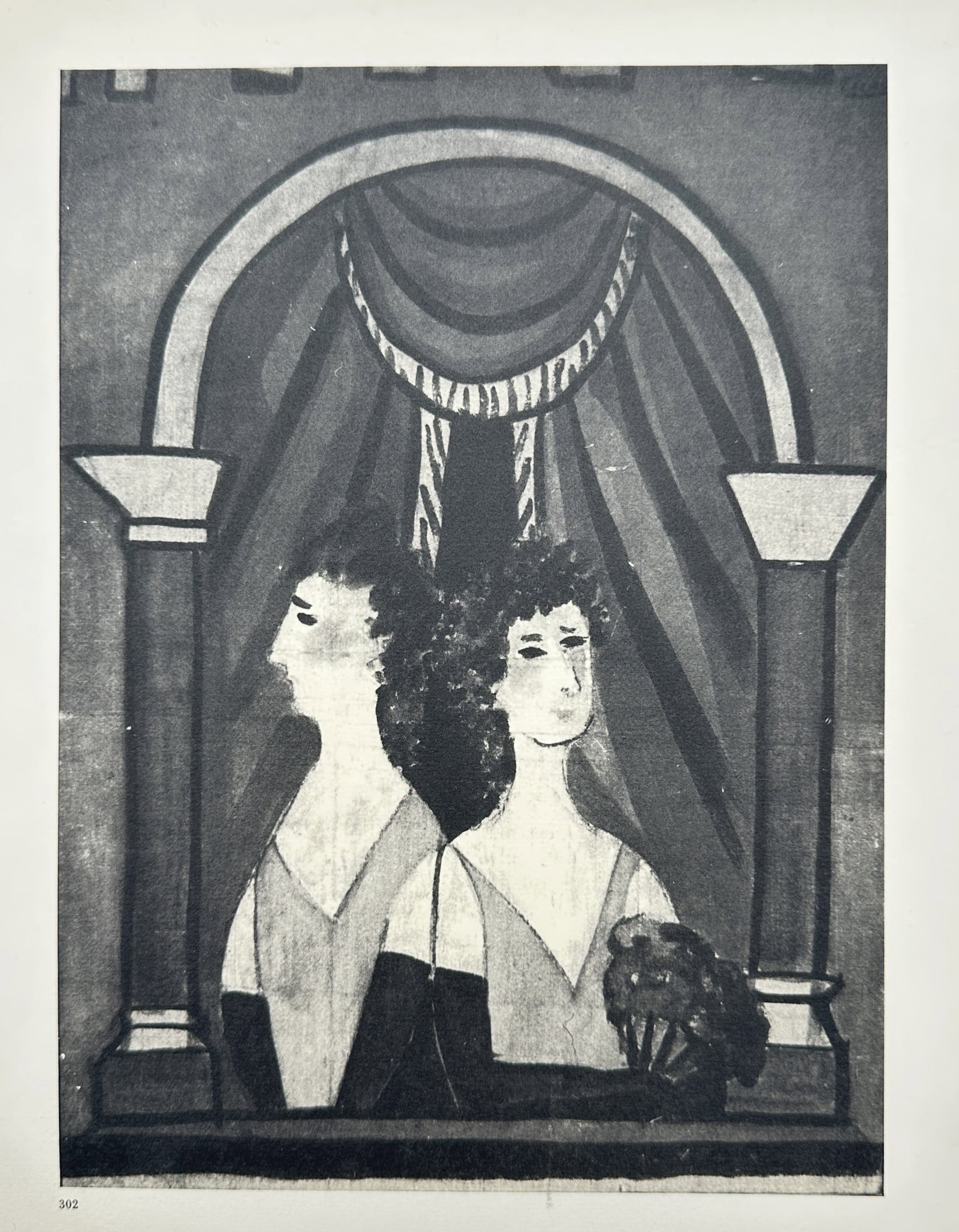 Pablo Picasso (1881–1973), after – Modernist Study of Two Women in a Loge – Offset print (1 of 2)