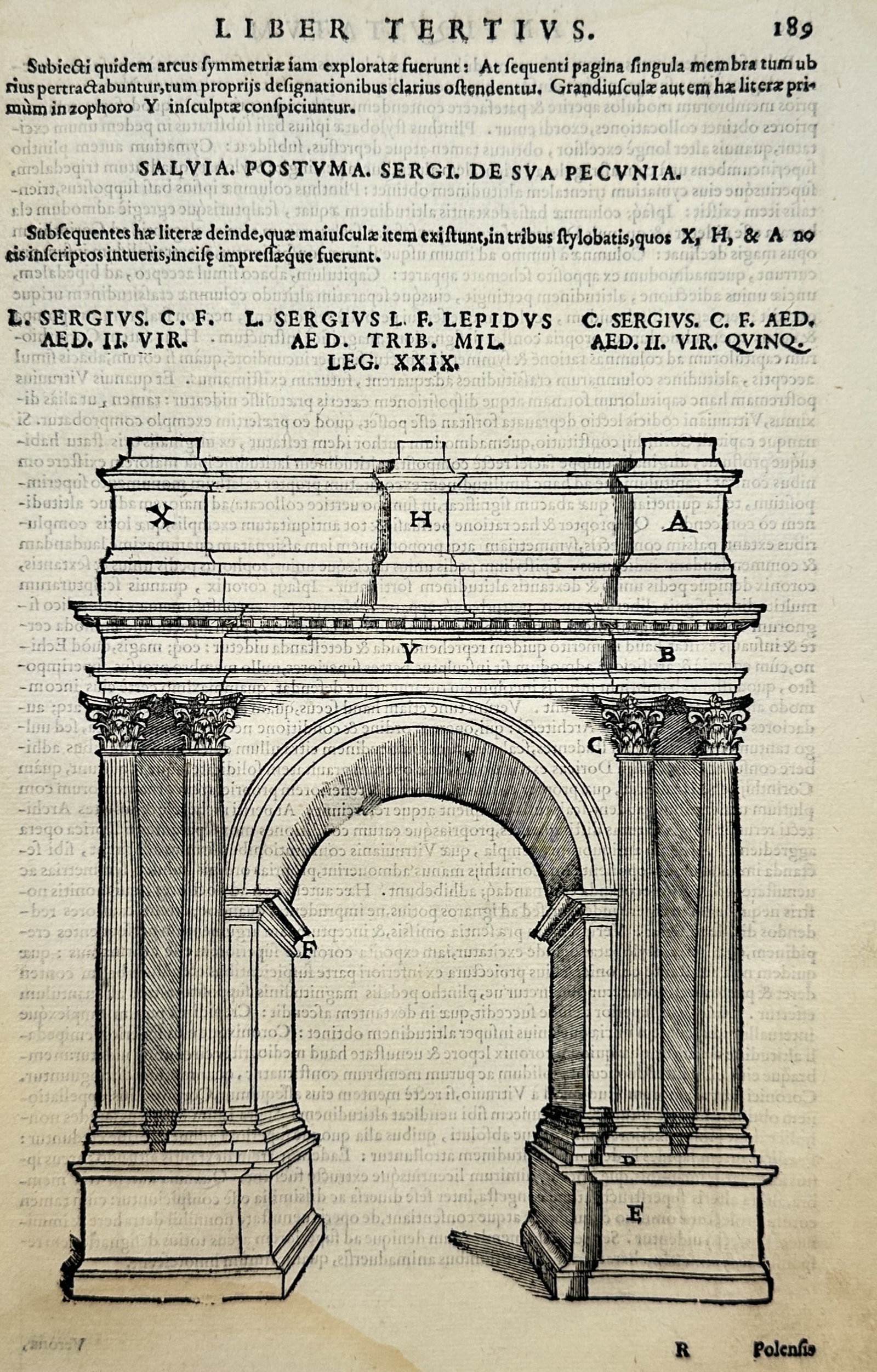 Sebastiano Serlio (1475–1554) – Architectural Treatise Study of an Ancient Monument Frontispiece (1 of 2)