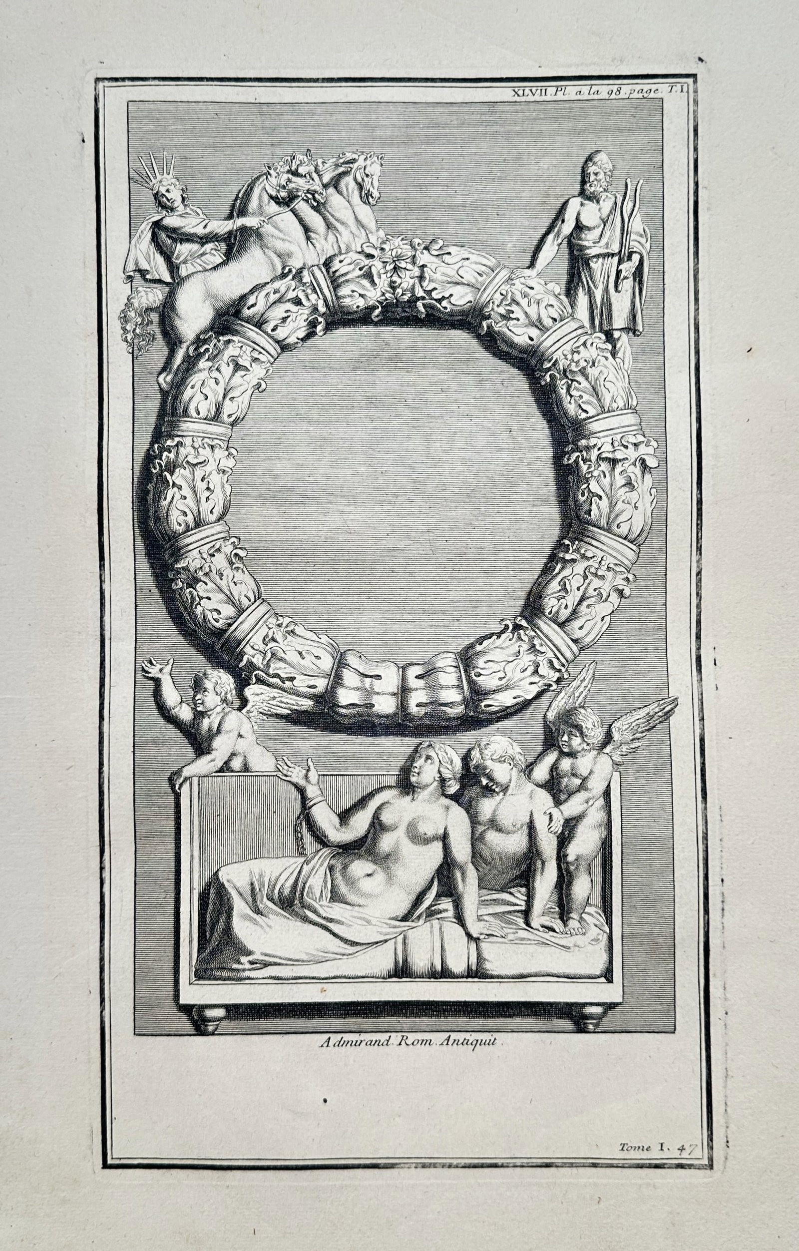 Bernard de Montfaucon – Antiquarian Study of Roman Relievos and Wreath Ornamentation (1 of 2)