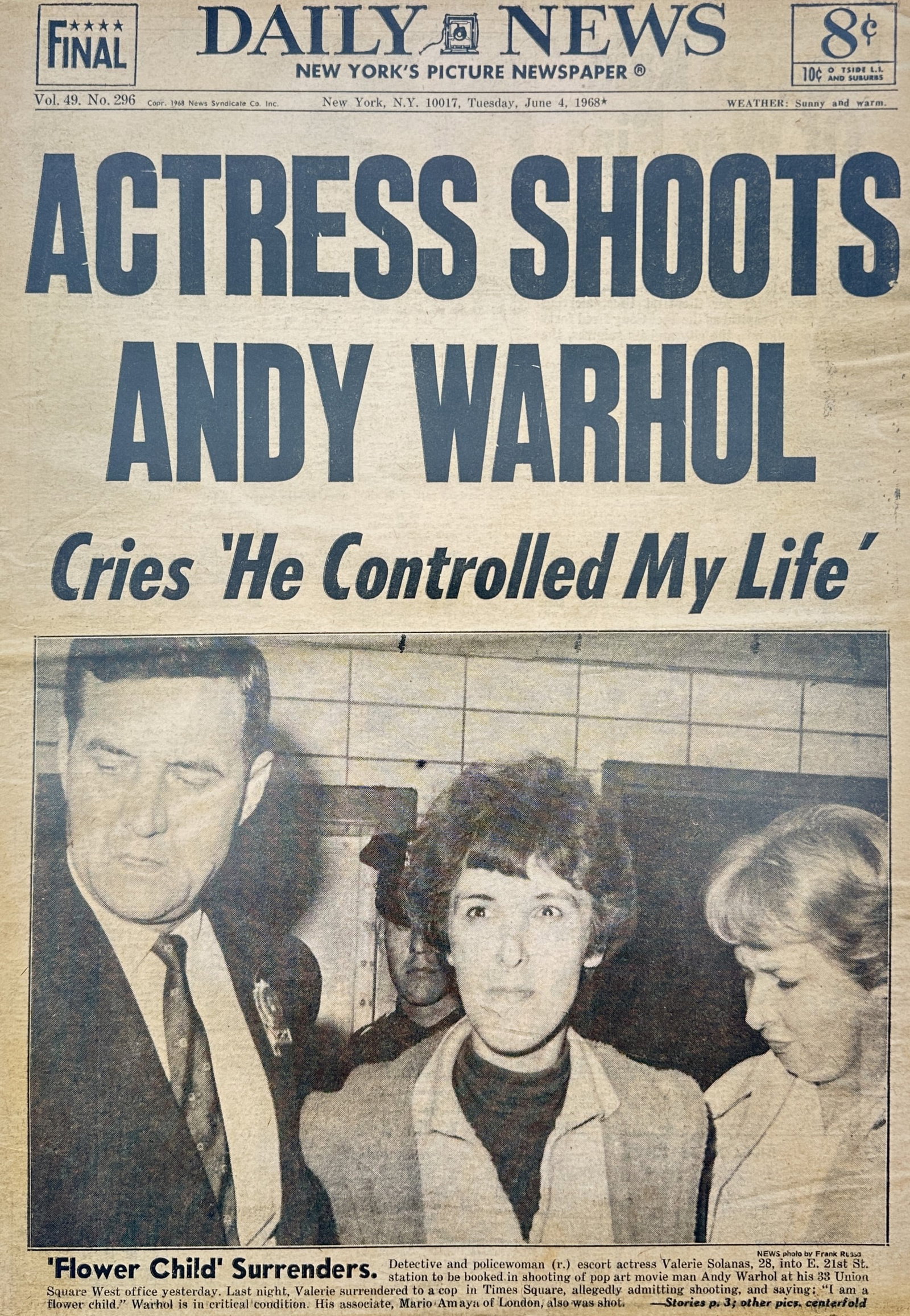 Andy Warhol, after – Daily News Front Page – Offset lithographic reproduction (2006) (1 of 2)
