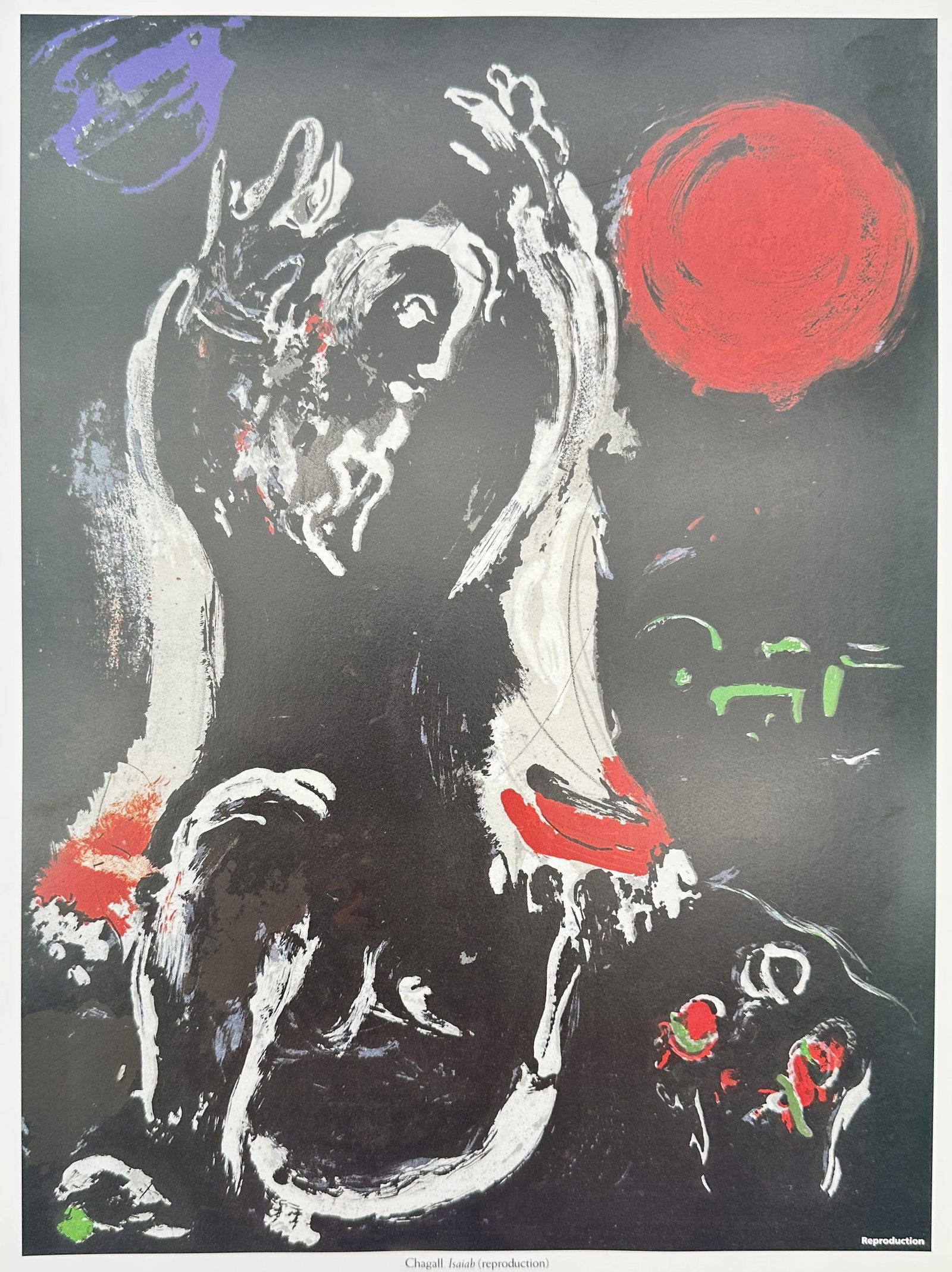Marc Chagall (1887–1985), after – Visionary Portrait of Isaiah – Offset print (20th Century) (1 of 2)