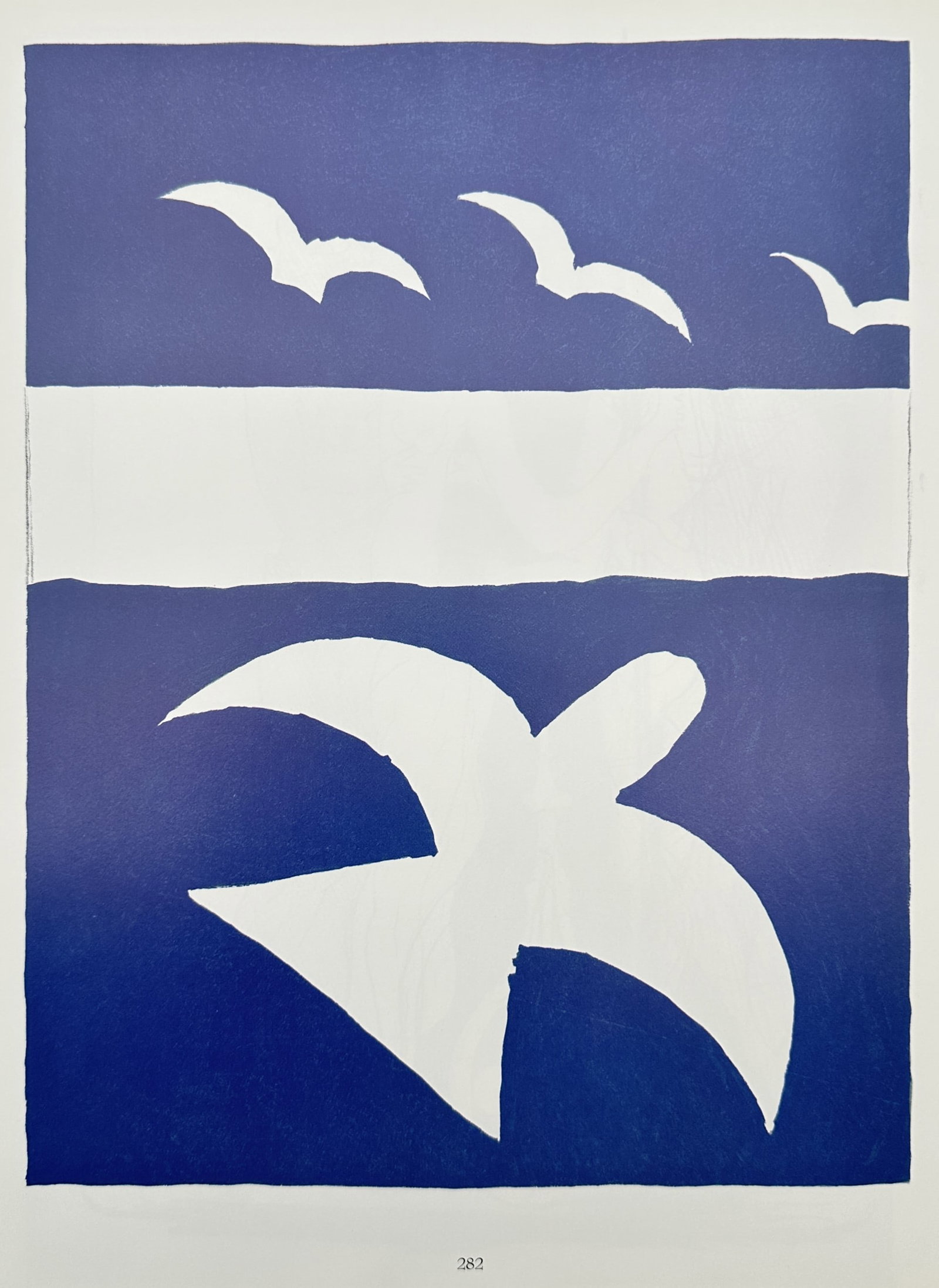 Georges Braque (1882–1963), after – Composition with Birds – Offset print (20th Century) (1 of 2)