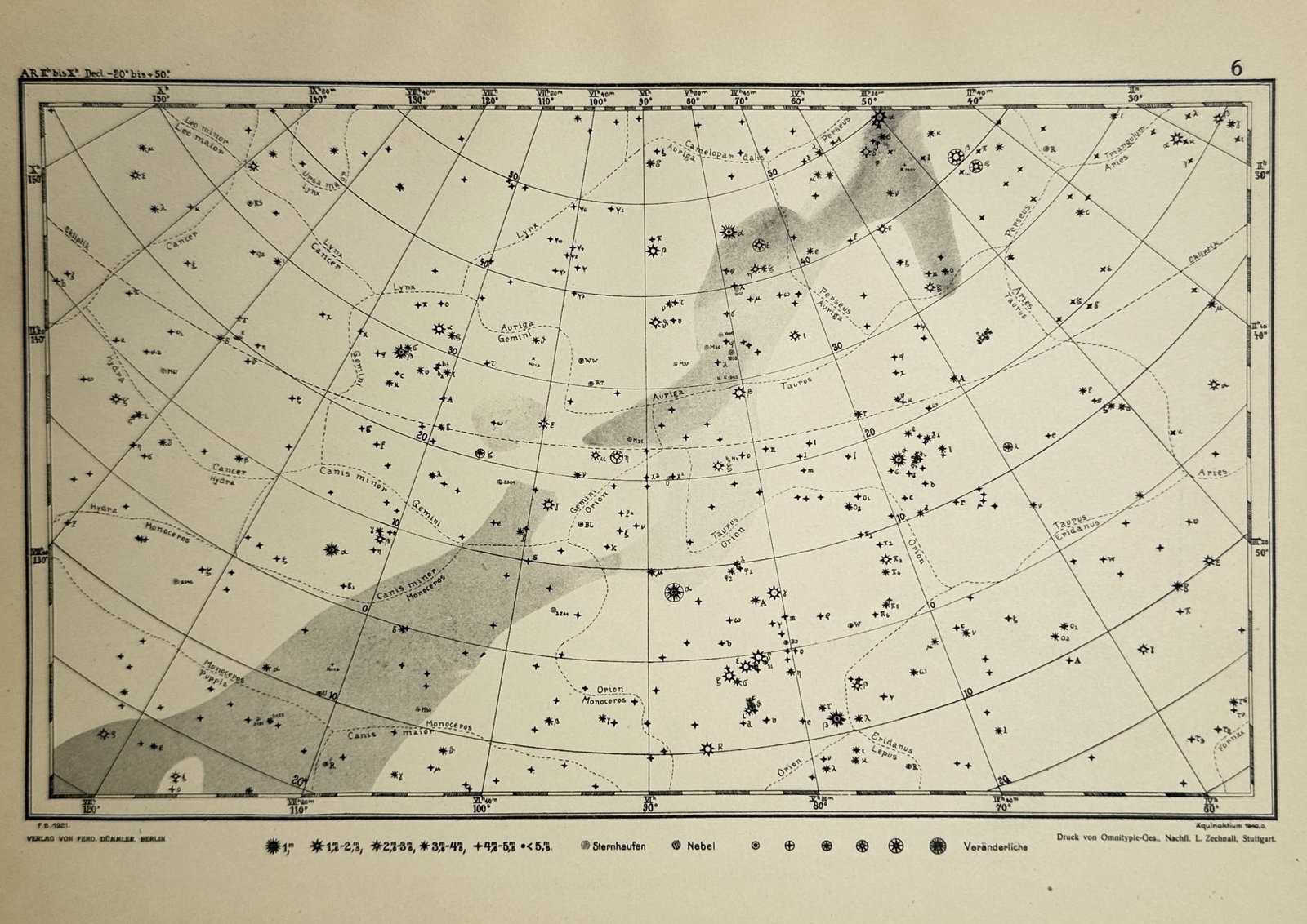 Dr. Edmund Weiss (1837–1917) – Celestial Map of the Northern Constellations – Lithograph (1 of 2)