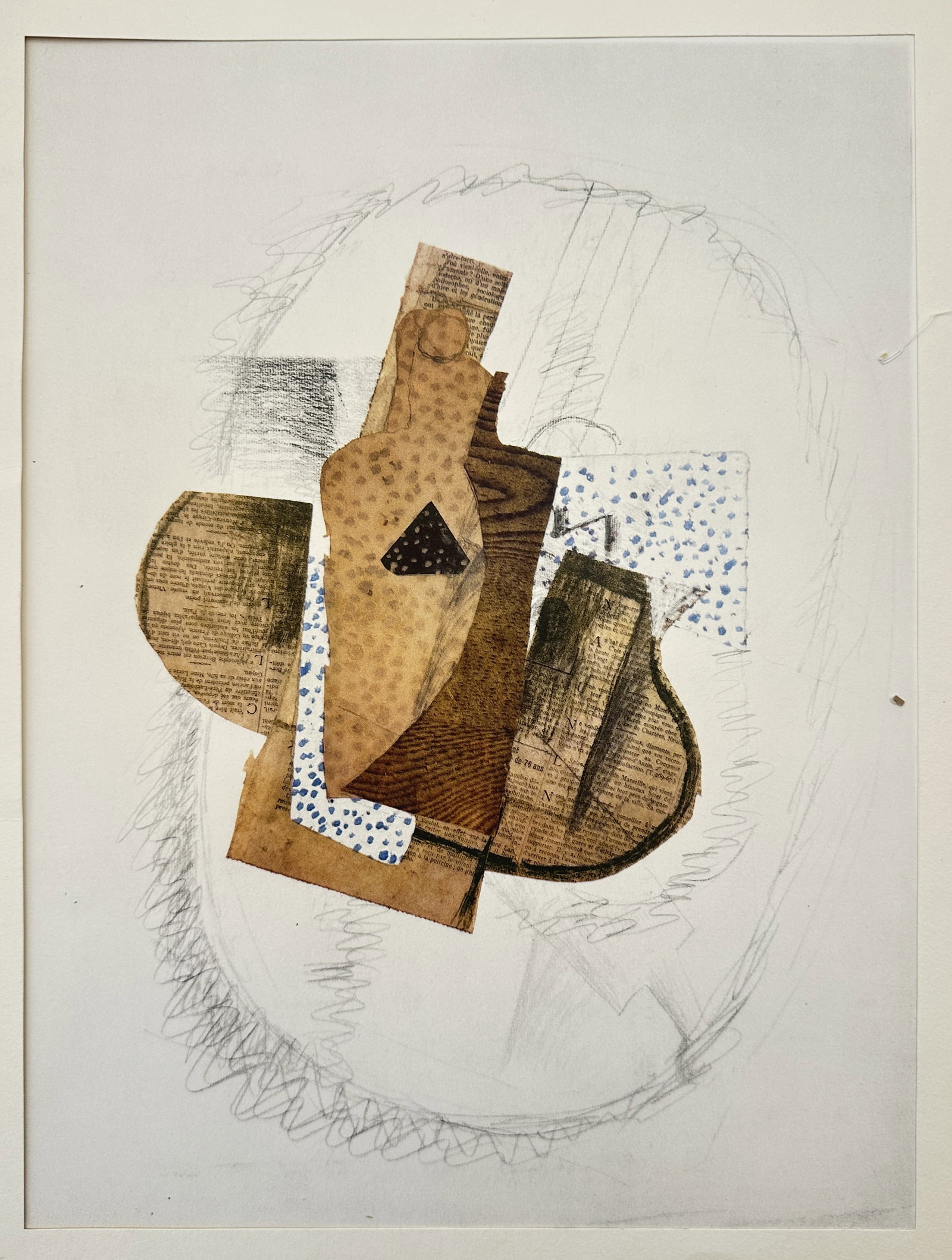 Georges Braque, after – Cubist Still Life with Collage Elements – Offset print (20th Century) (1 of 2)