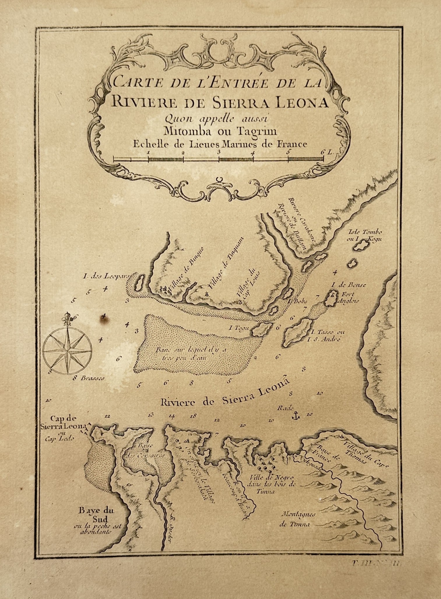Antoine-François Prévost d'Exiles – Map of the Entrance to the Sierra Leone River – Sierra (1 of 2)