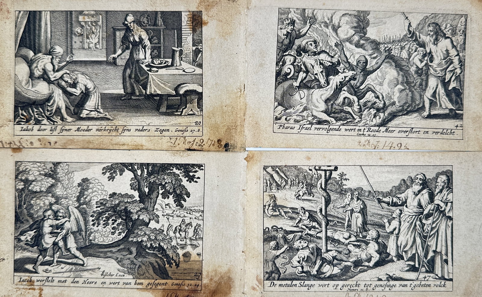 Pieter Hendricksz. Schut – Set of 4: Patriarchal Trials & Miracles (Jacob, Moses & The Brazen (1 of 2)