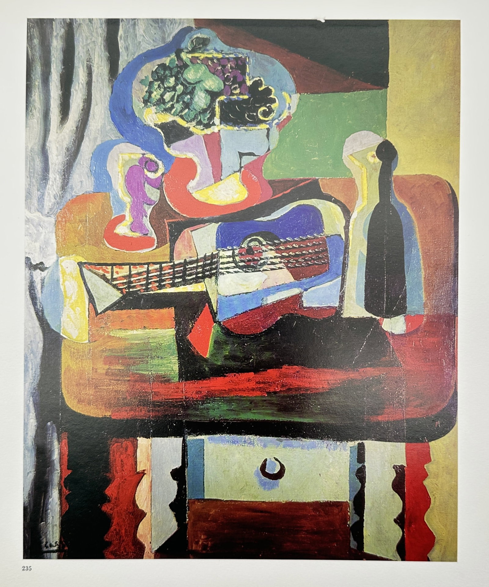 Pablo Picasso, after – View of a Still Life with a Guitar and Fruit Dish – Offset Print (20th (1 of 2)