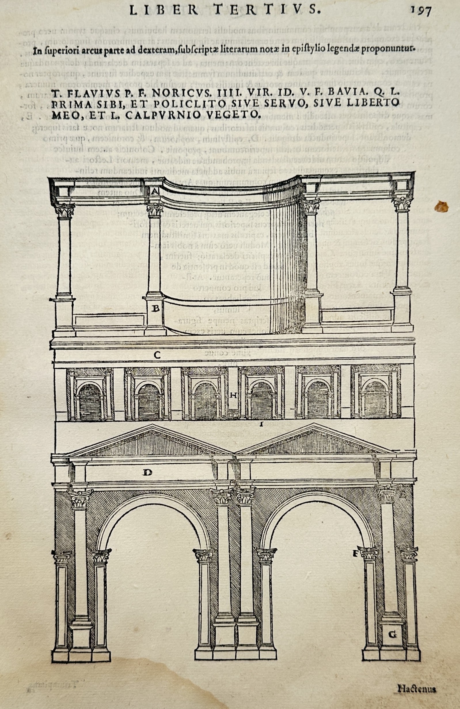 Sebastiano Serlio (1475–1554) – View of Classical Architectural Orders and Elevations – (1 of 2)
