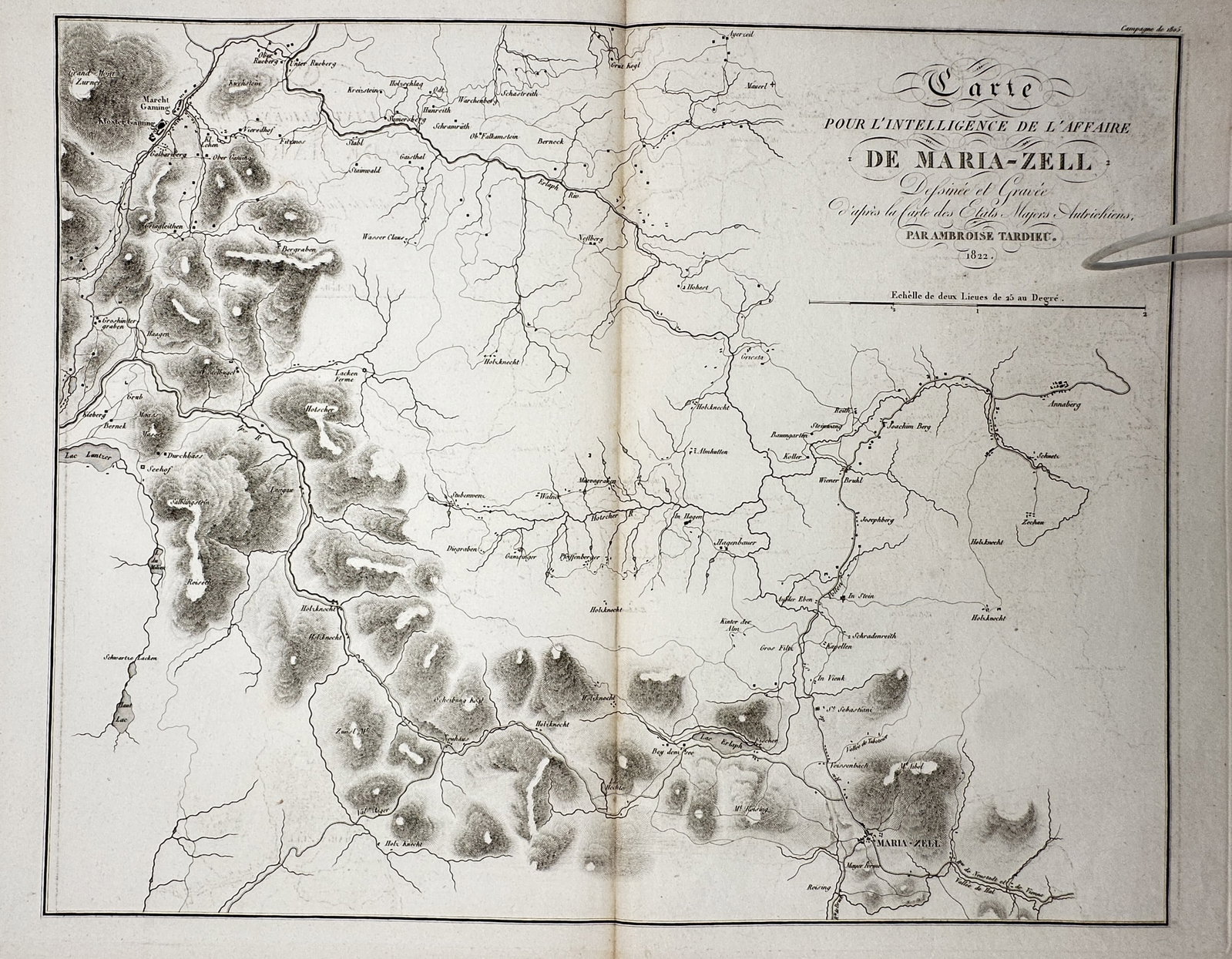 Ambroise Tardieu (1788–1841) – Map of the Maria-Zell Affair – Austria – Engraving (1822) (1 of 2)