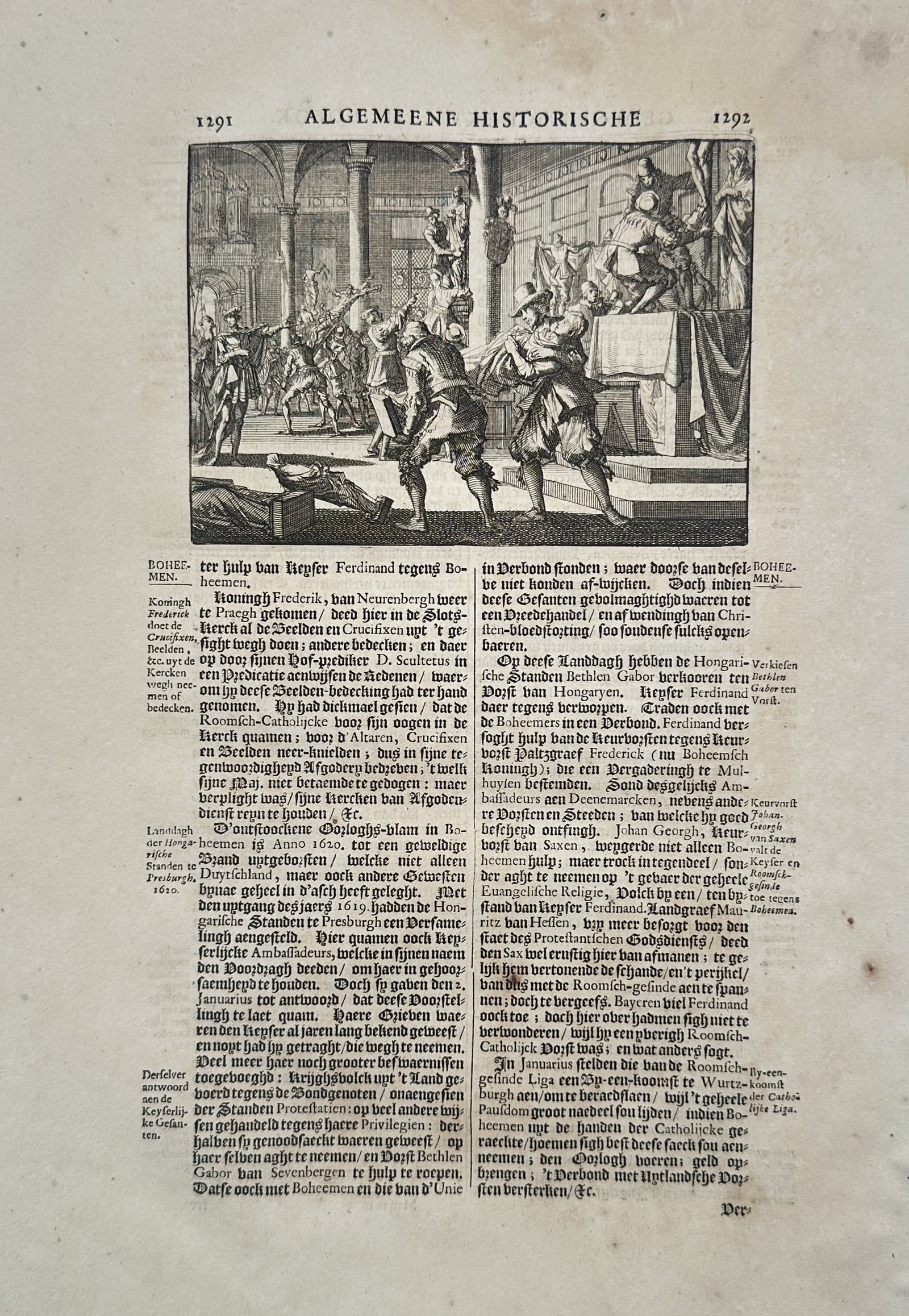 Jan Luyken – Historical Scene with the Defenestration of Prague – Engraving (17th century) (1 of 2)