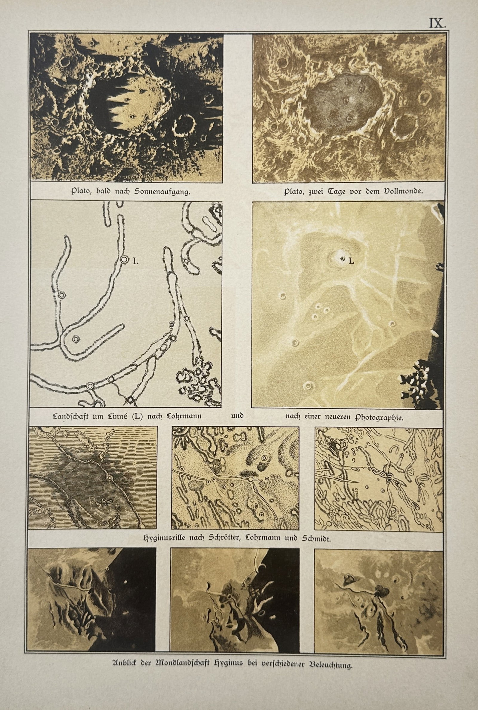 Dr. Edmund Weiss – Astronomical Study of Lunar Landscapes – Lithograph (1888) (1 of 2)