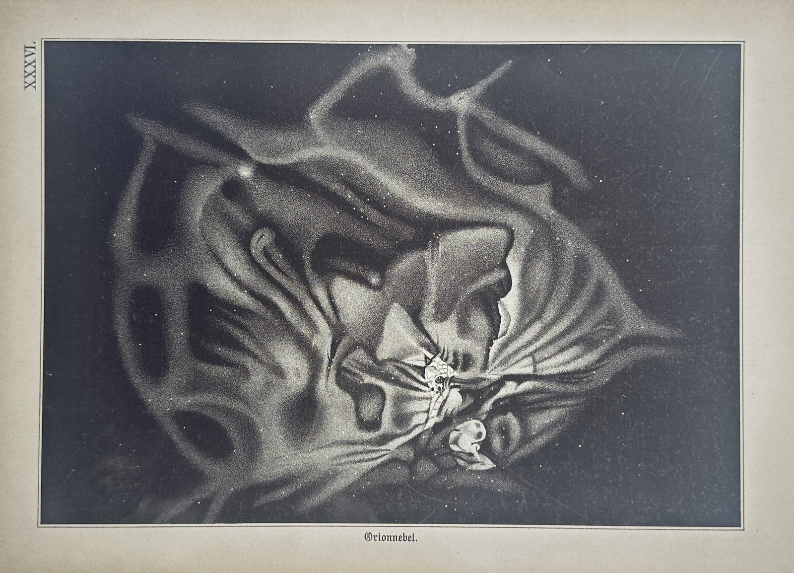 Dr. Edmund Weiss – Astronomical Study of the Orion Nebula – Lithograph (1888) (1 of 2)