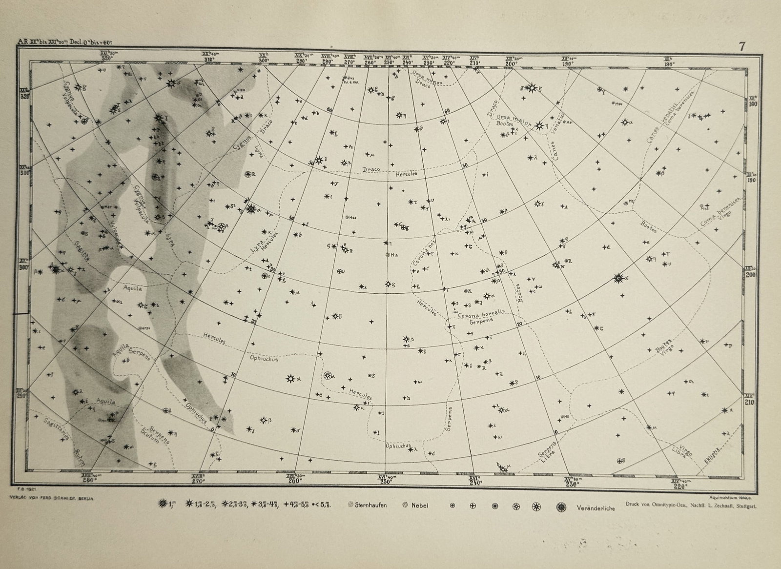 Dr. Edmund Weiss – Astronomical Chart of the Northern Celestial Hemisphere – Lithograph (1888) (1 of 2)