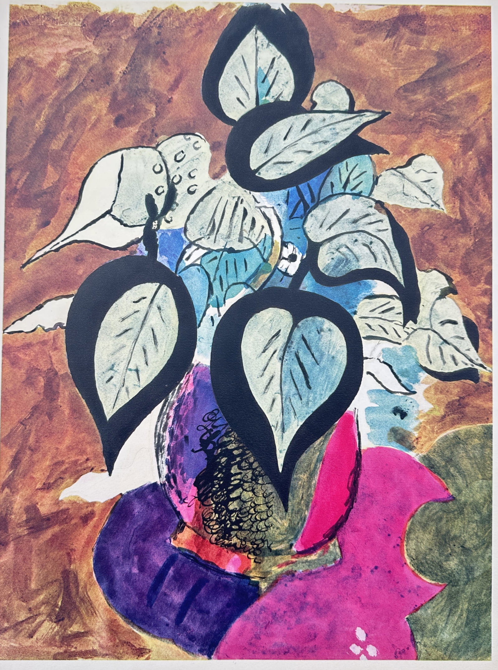 Georges Braque (1882–1963), after – Still Life with Leaves – Offset print (20th Century) (1 of 2)