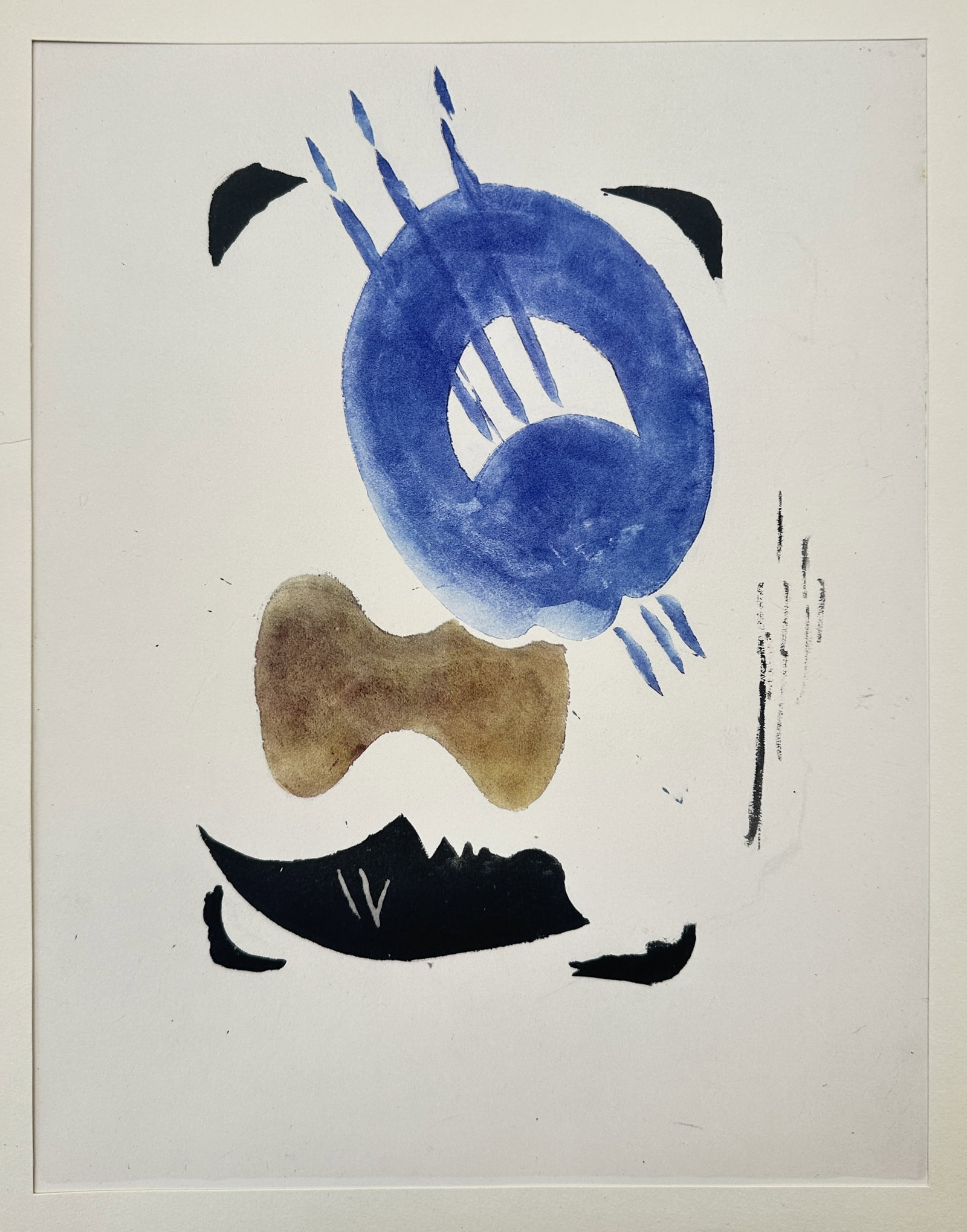 Georges Braque, after – Abstract Composition with Profile and Blue Ring – Offset print (20th (1 of 2)
